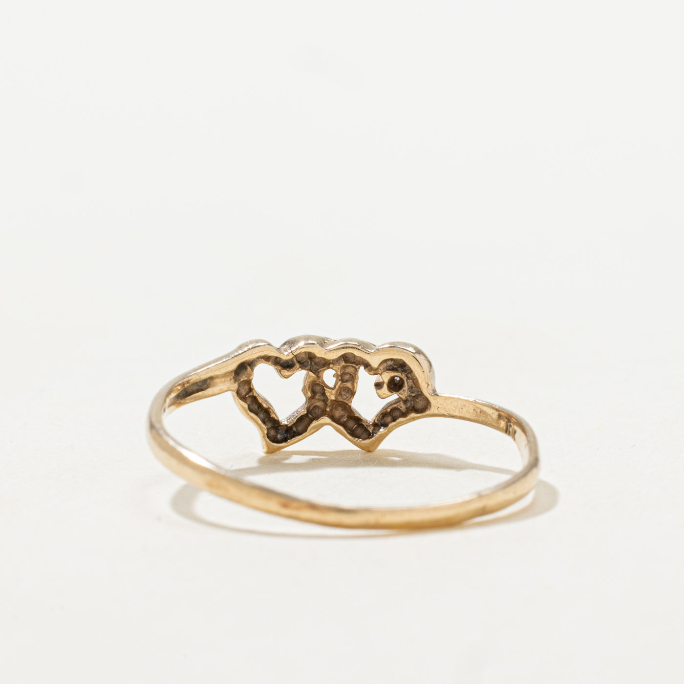 Diamond Double Heart Ring | SZ 7.75 |