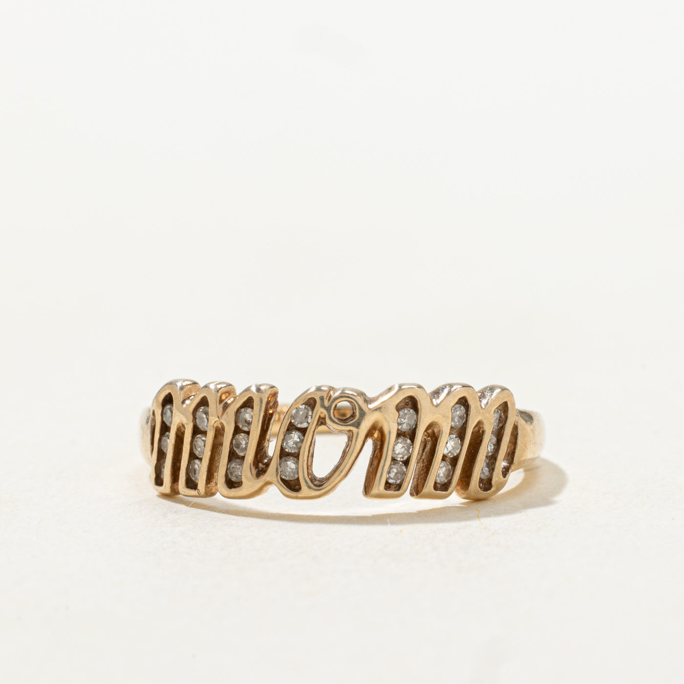 Channel Set Diamond "Mom" Ring | SZ 7.0 |