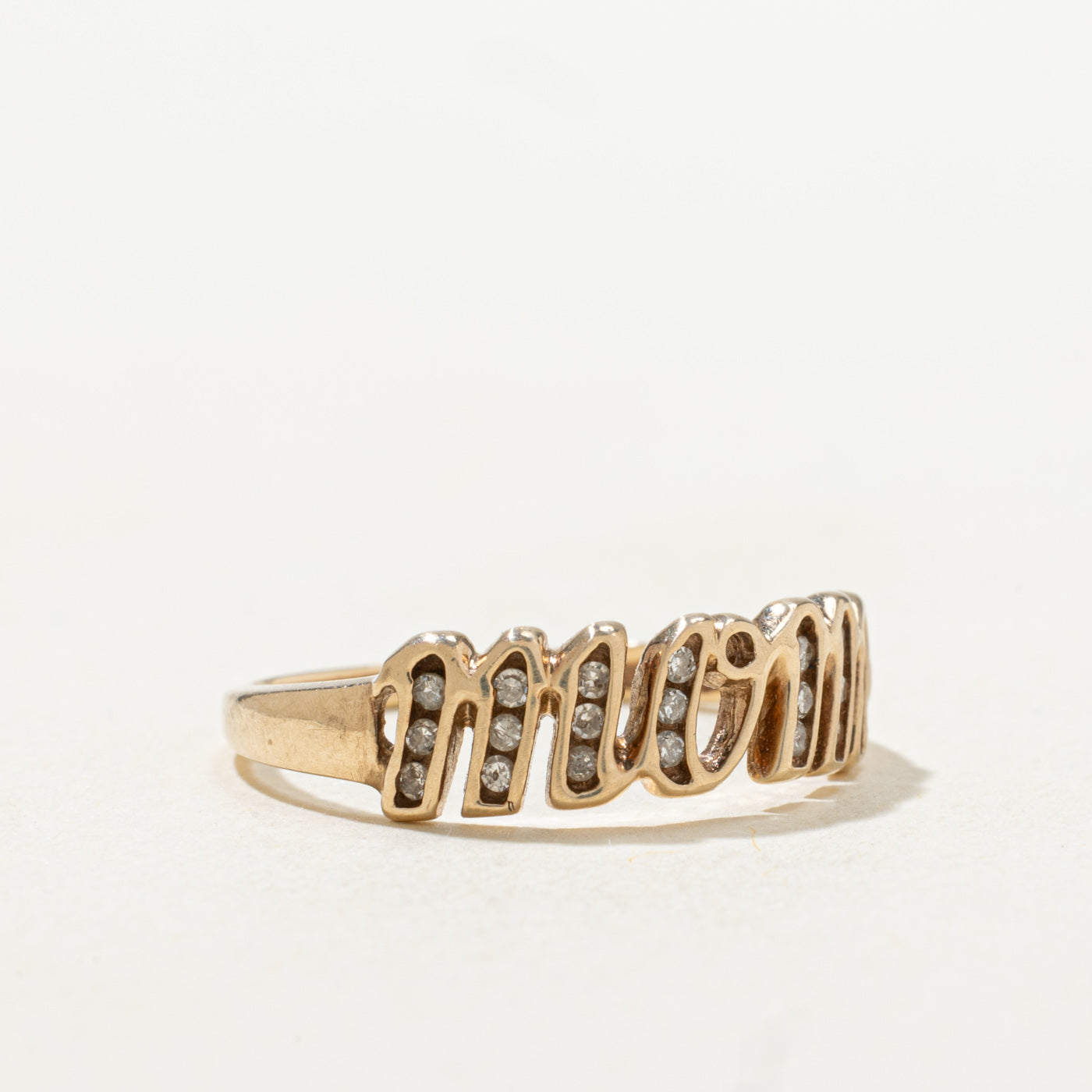 Channel Set Diamond "Mom" Ring | SZ 7.0 |