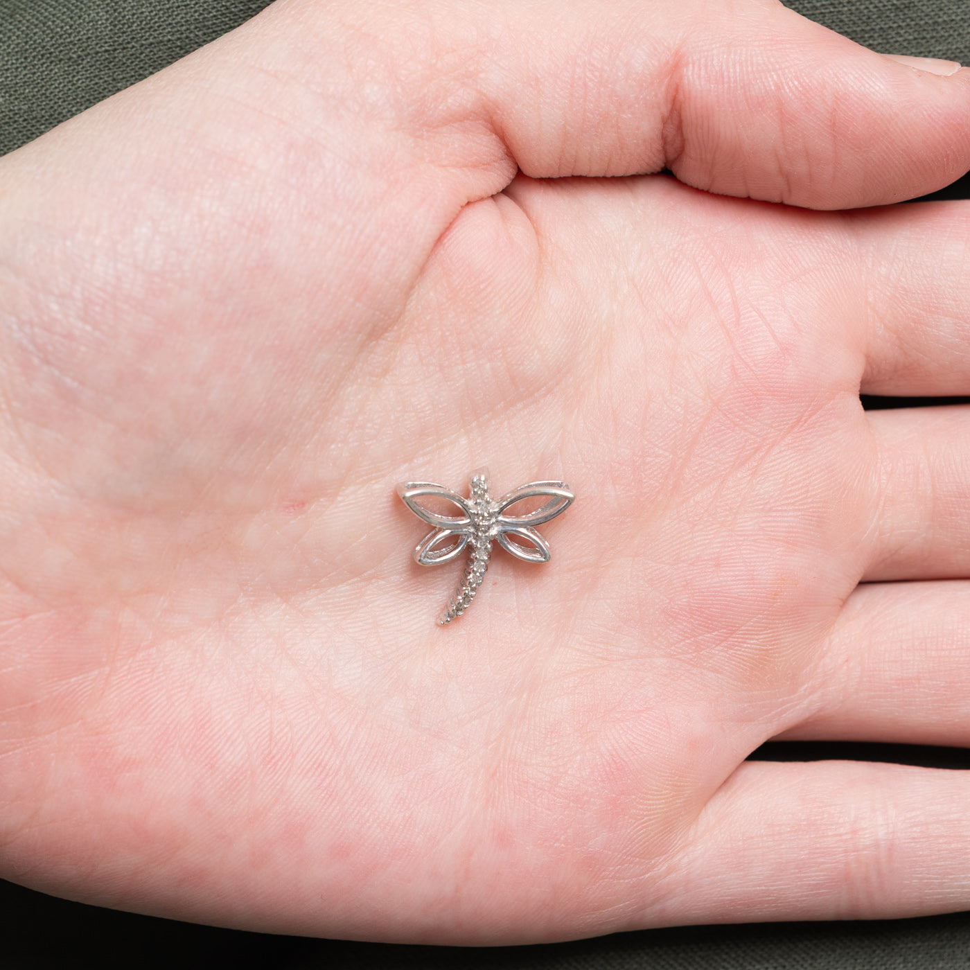 Diamond Dragonfly Pendant