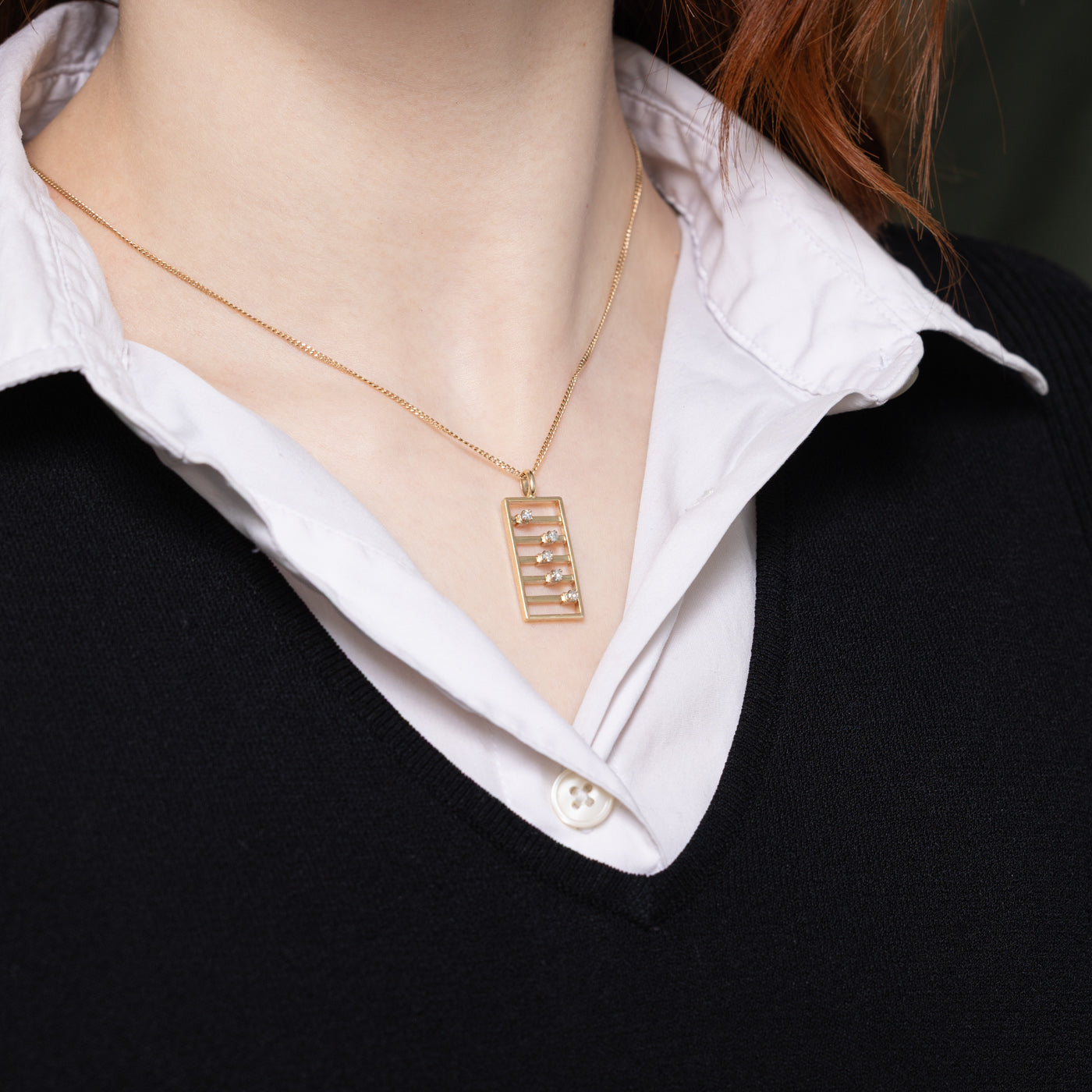 Diamond Abacus Pendant