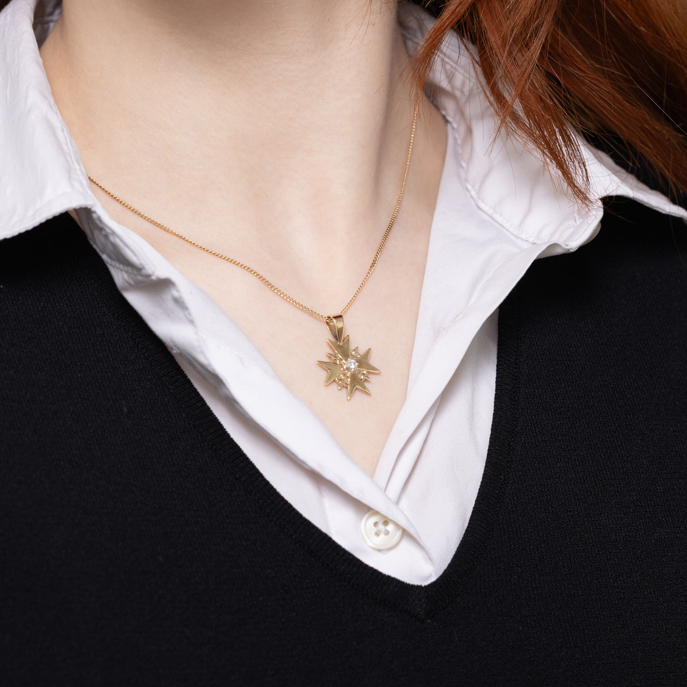 Diamond Maltese Cross Pendant