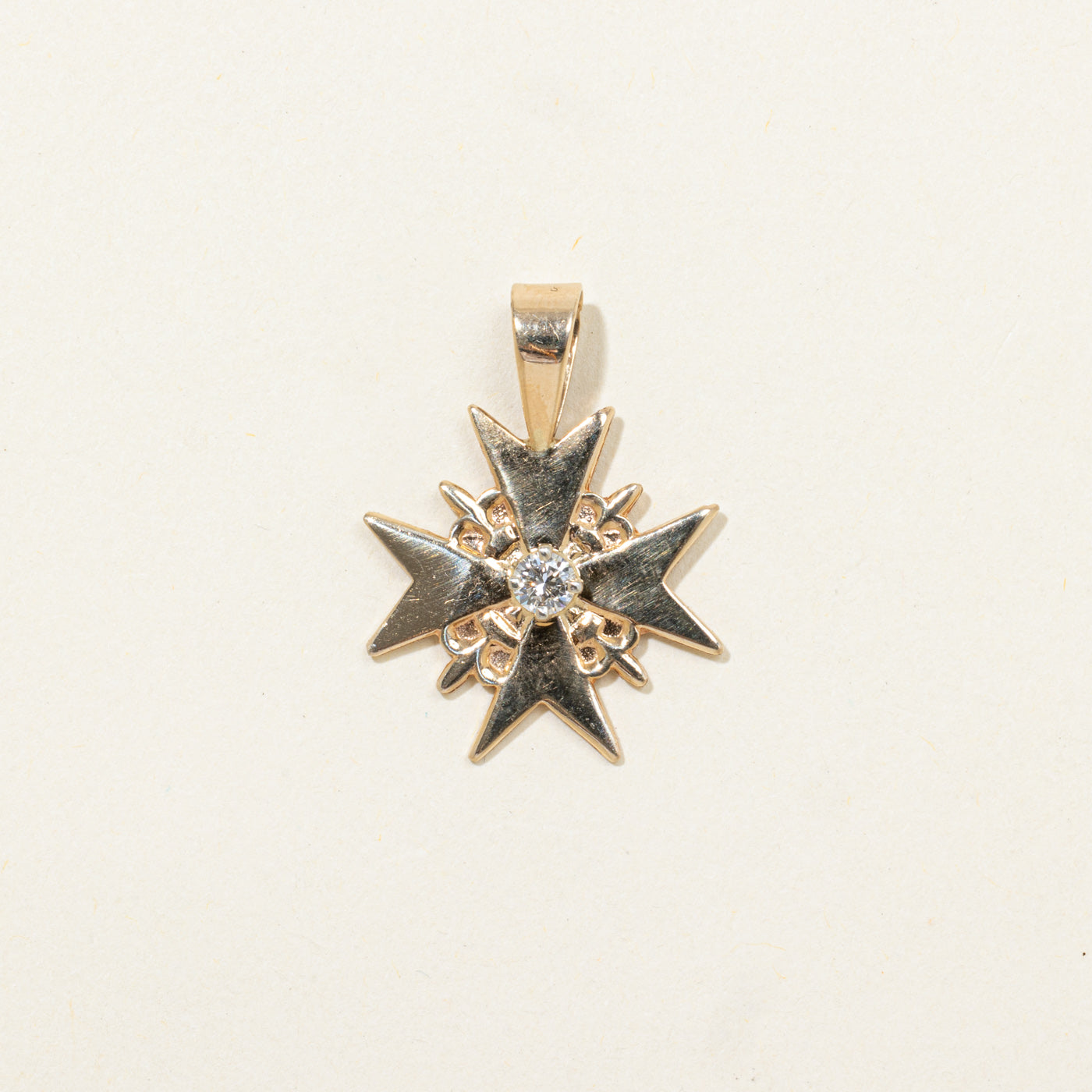 Diamond Maltese Cross Pendant