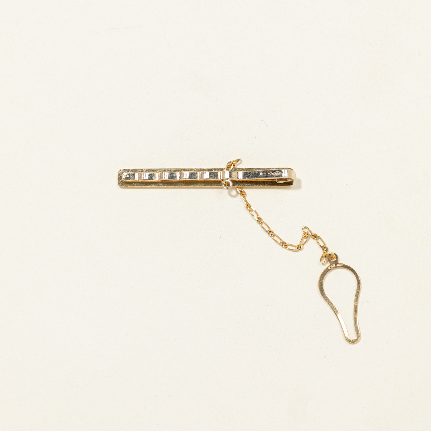 Italian 18K Diamond Bar Brooch
