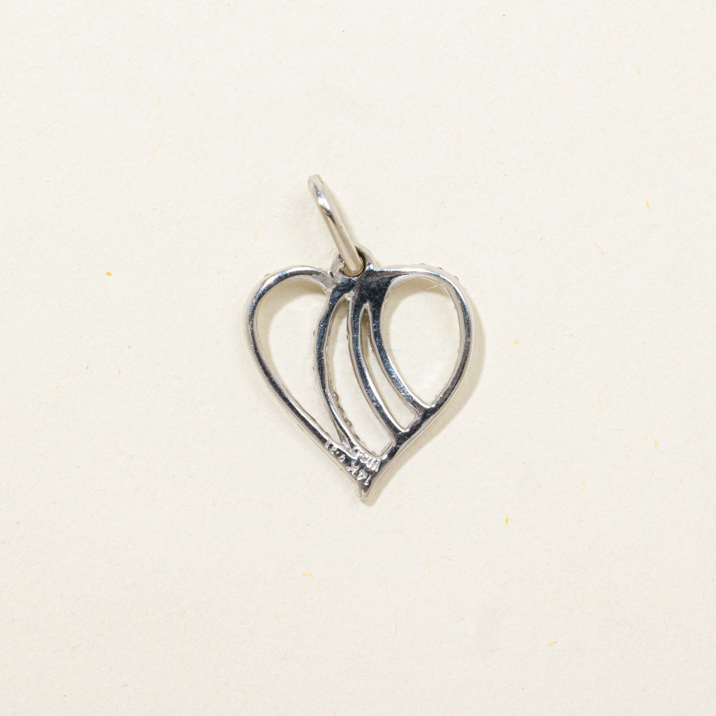 Pave Set Diamond Heart Pendant
