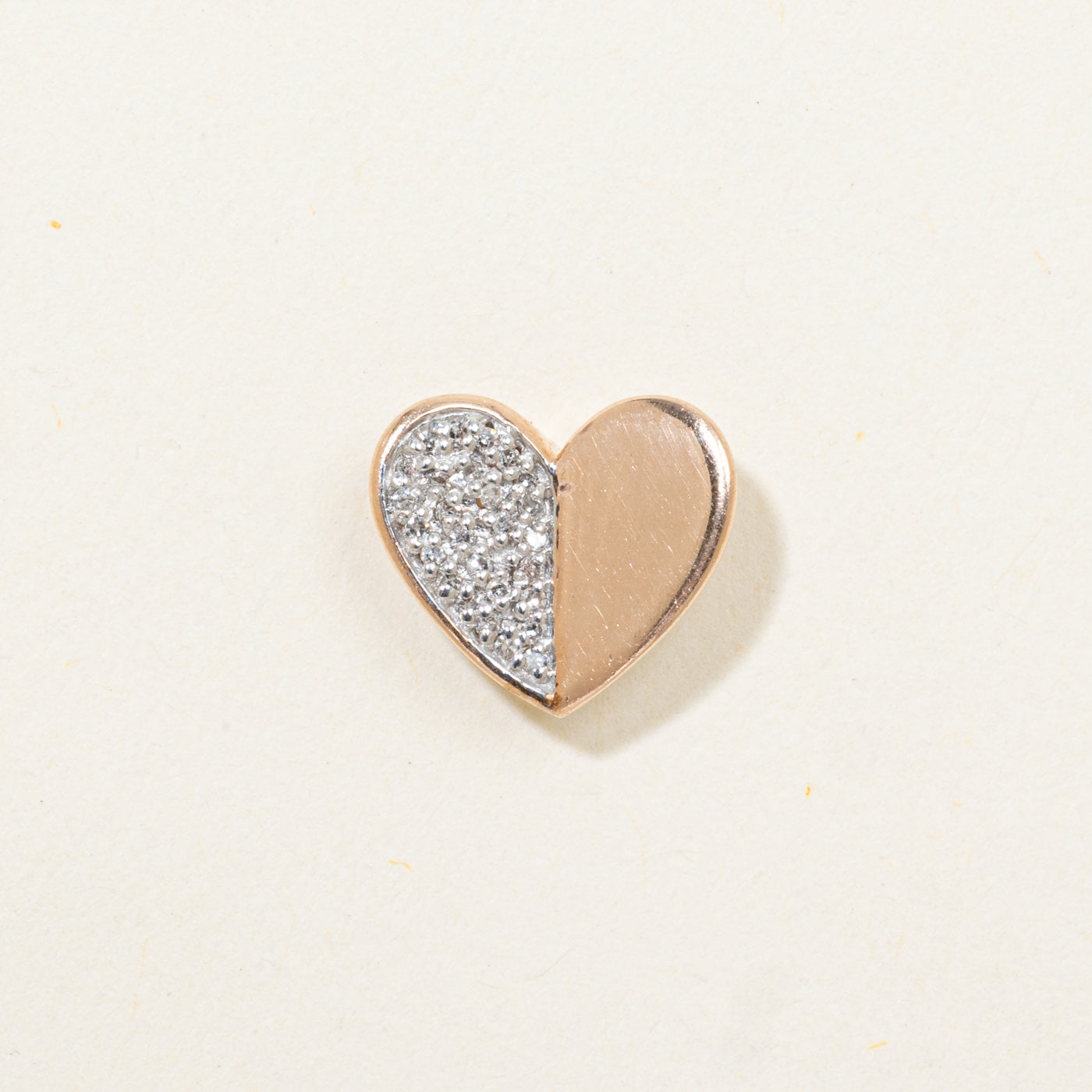 Pave Set Diamond Heart Pendant