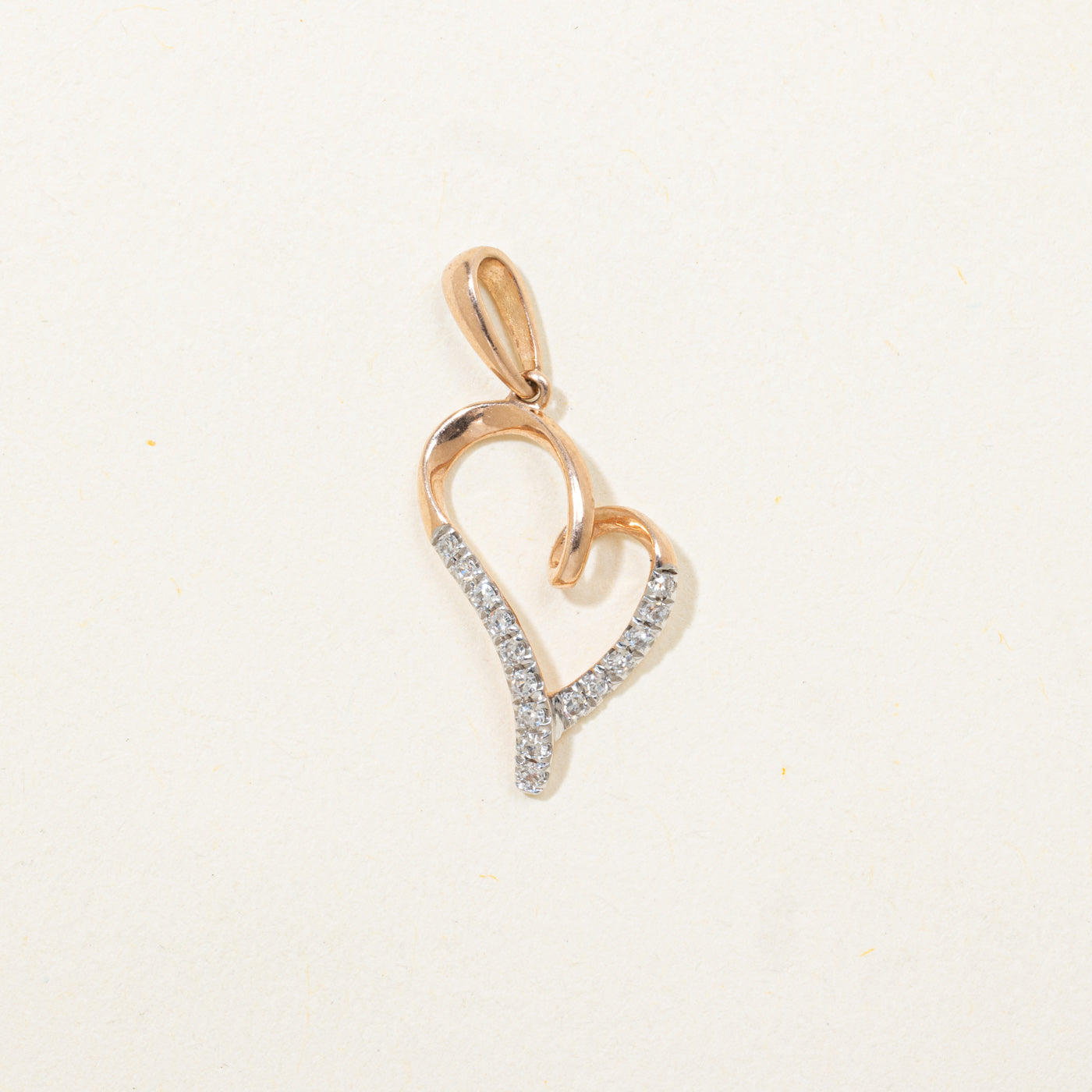 Pendentif cœur en diamant