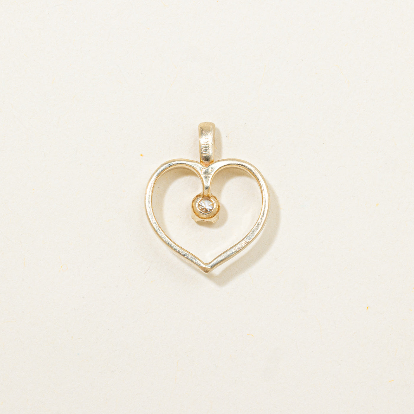 Pendentif cœur en diamant