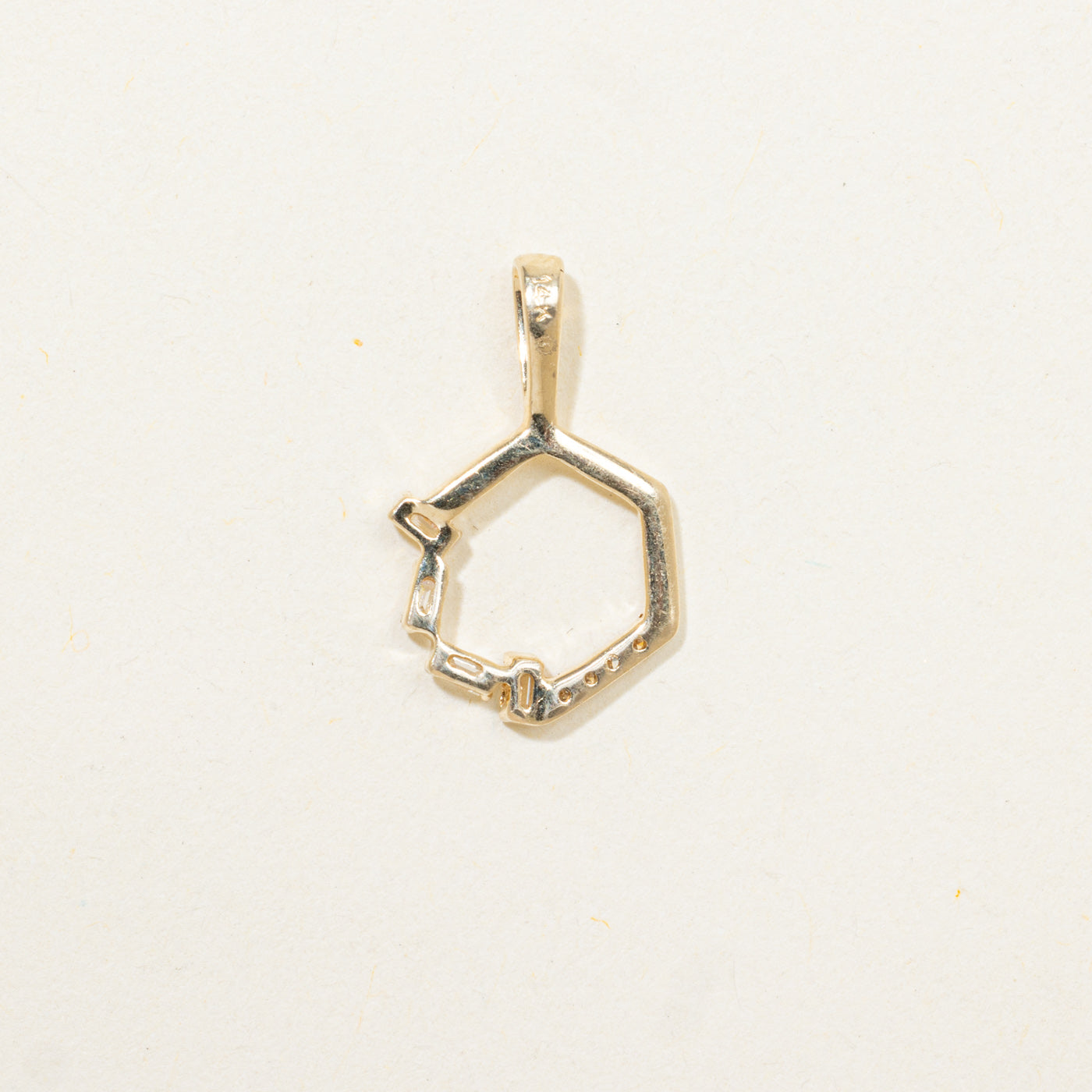 Mix Cut Diamond Hexagon Pendant