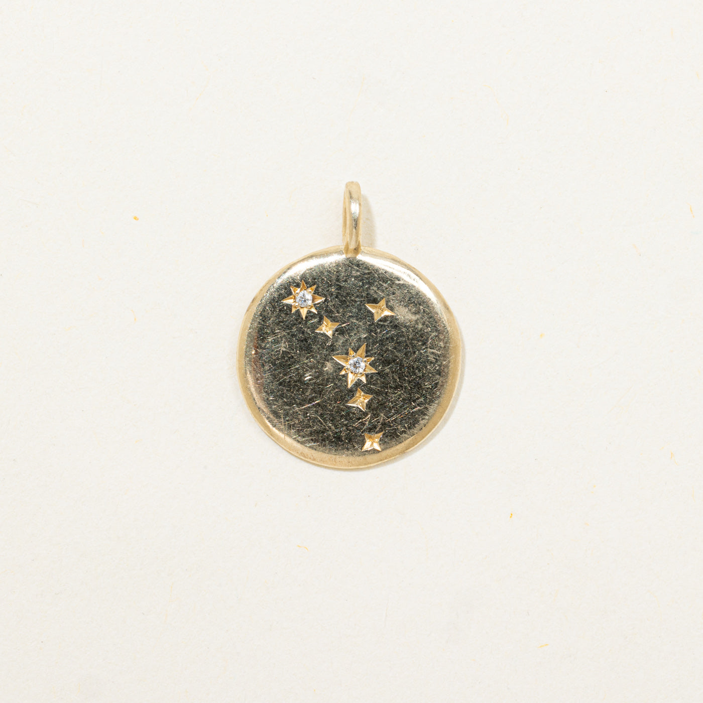 Star Set Diamond Cancer Zodiac Pendant