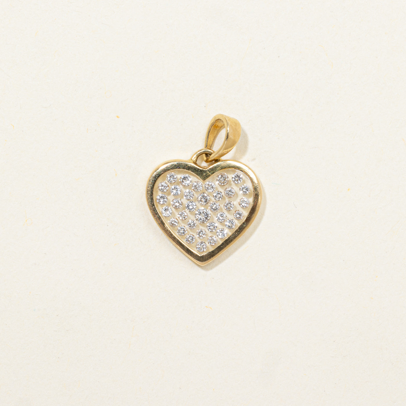 Diamond Cluster Heart Pendant