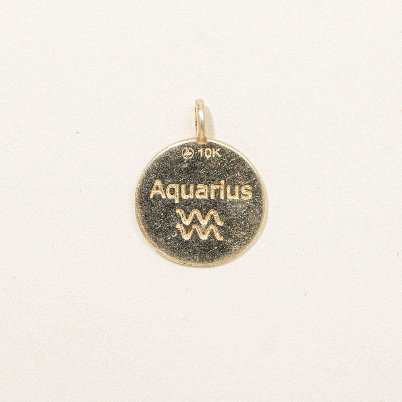 Star Set Diamond Aquarius Zodiac Pendant