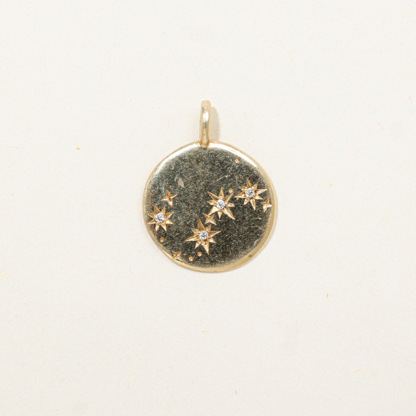 Star Set Diamond Scorpio Zodiac Pendant