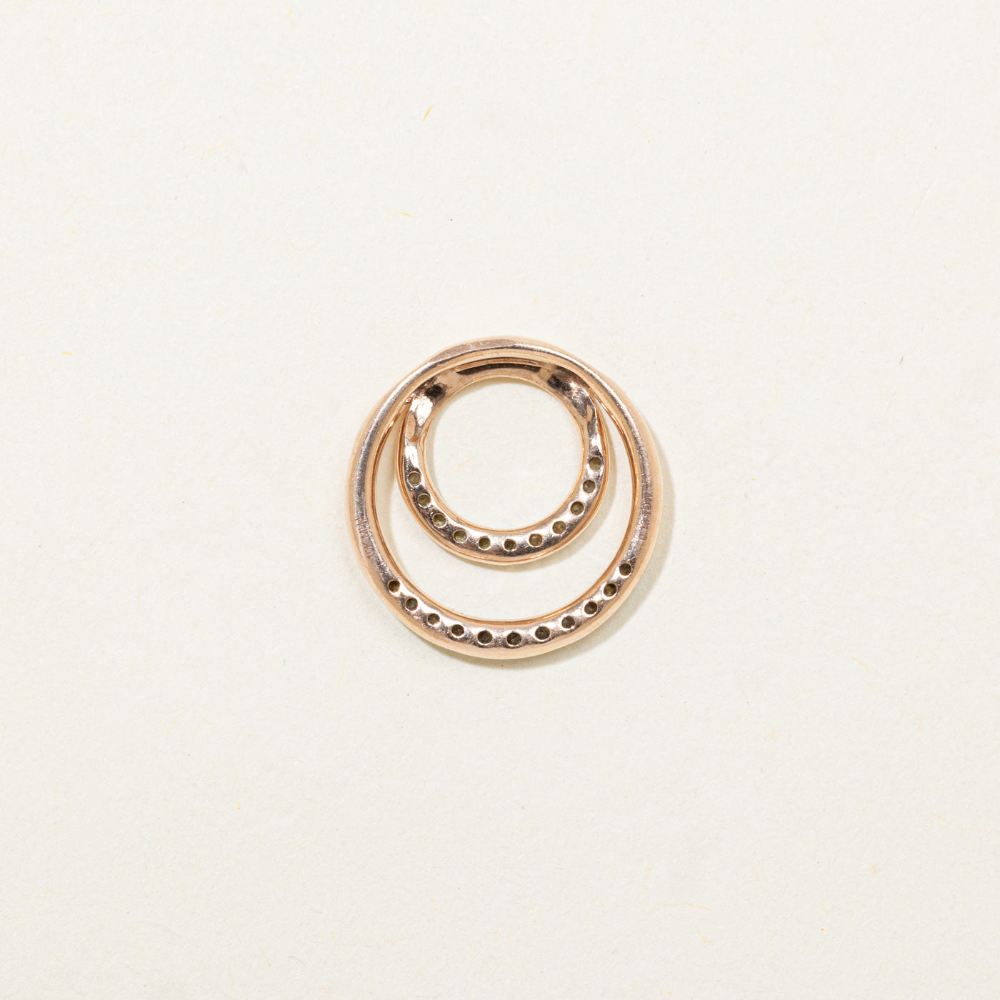 Pave Set Diamond Circles Pendant