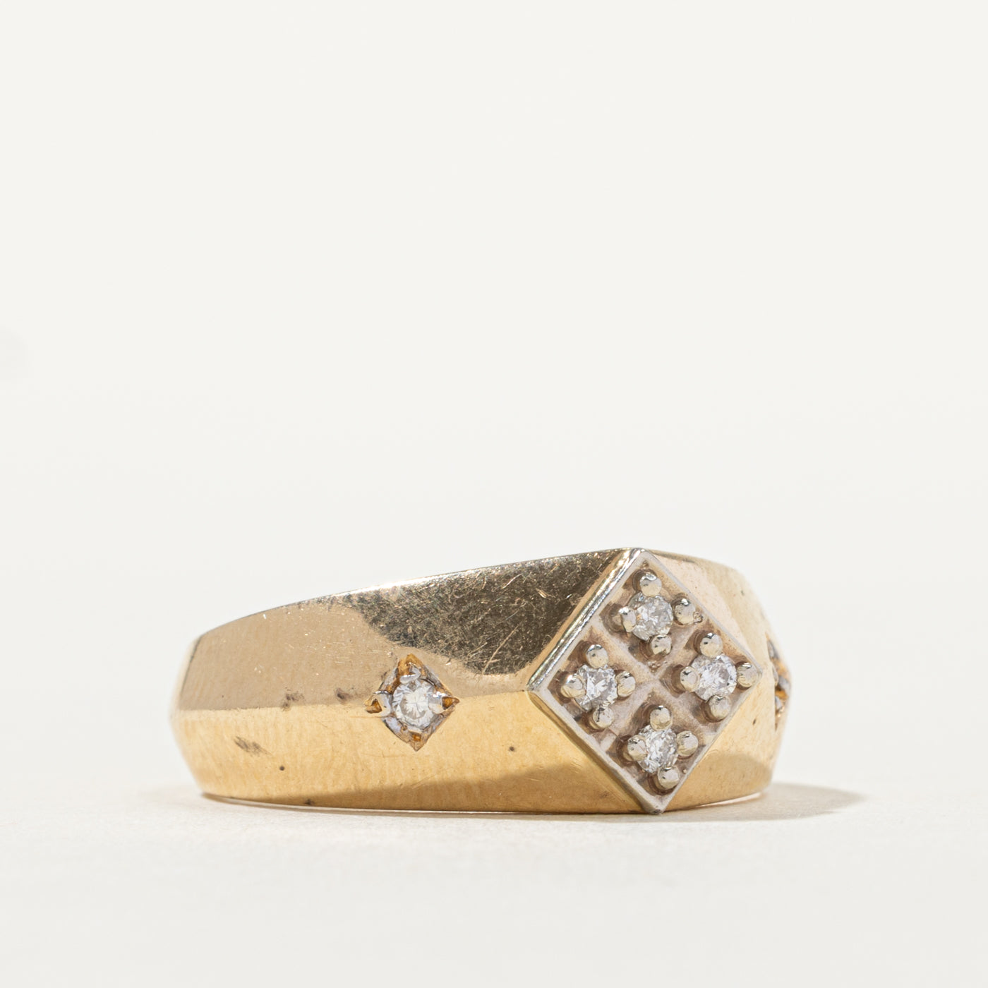 10k Diamond Geometric Cluster Band | SZ 8.5