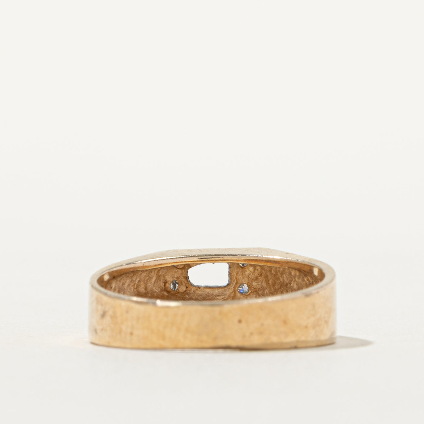 10k Diamond "P" Initial Ring | SZ 6