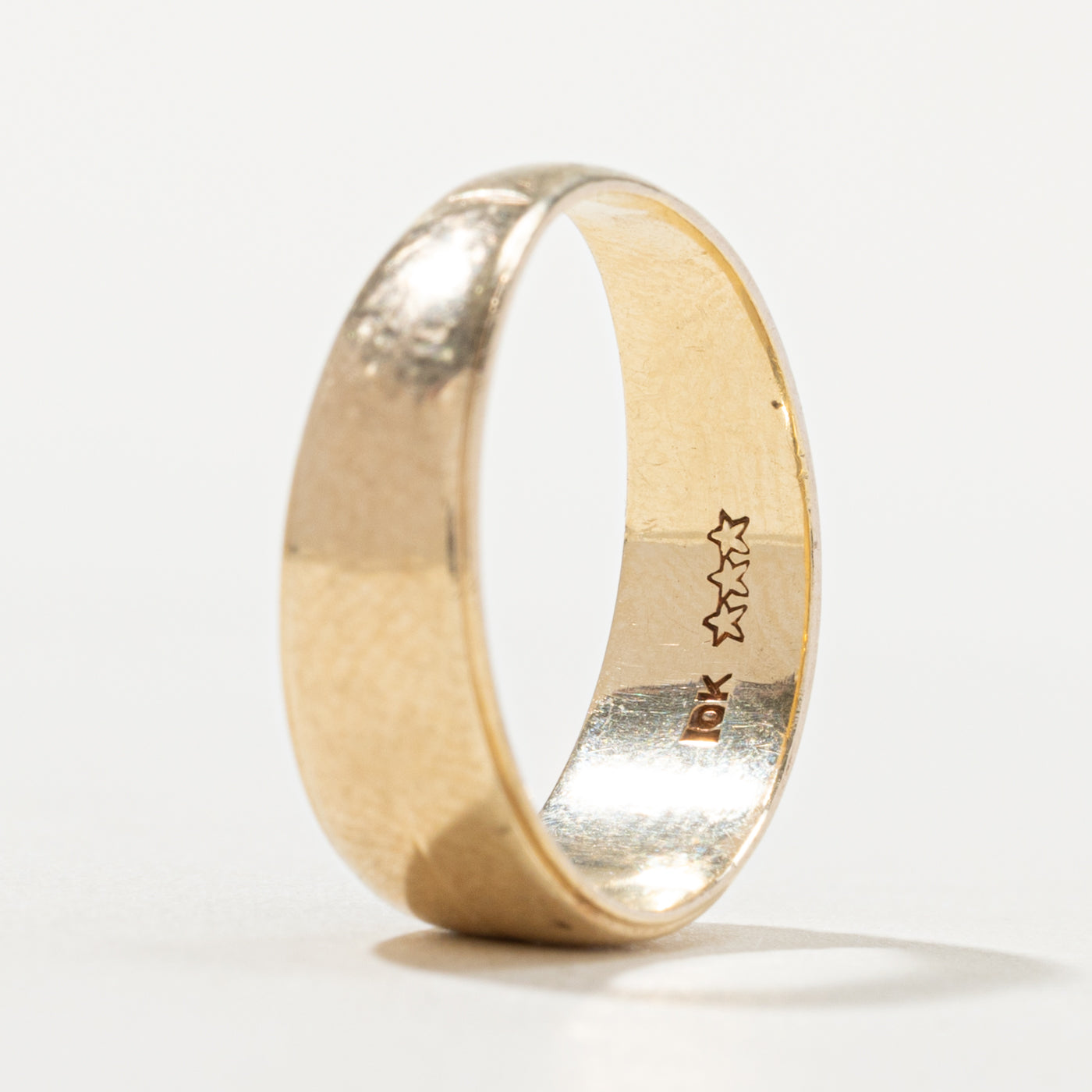 10k Star Set Single Diamond Band | SZ 6.75