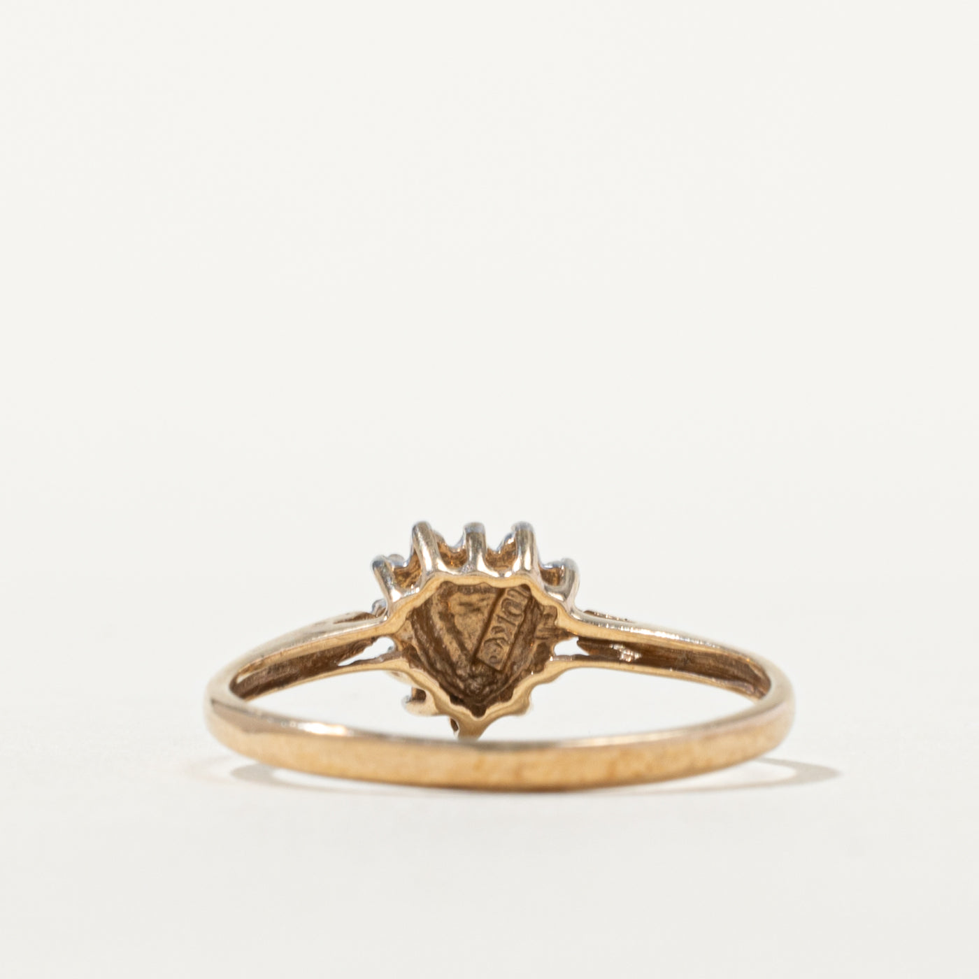 10k Diamond Petal Cluster Heart Ring | SZ 6.75