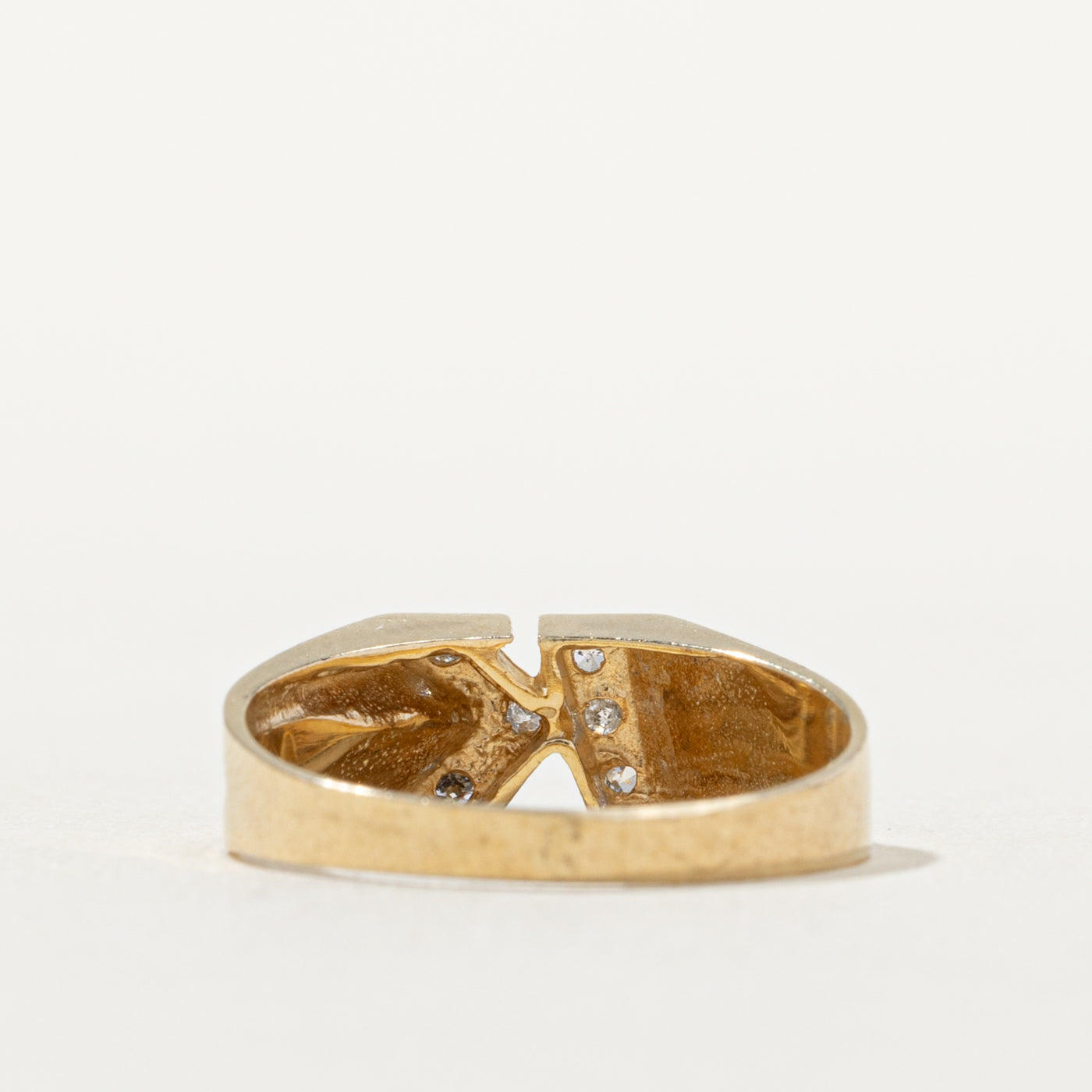 10k Diamond "K" Initial Ring | SZ 5.5