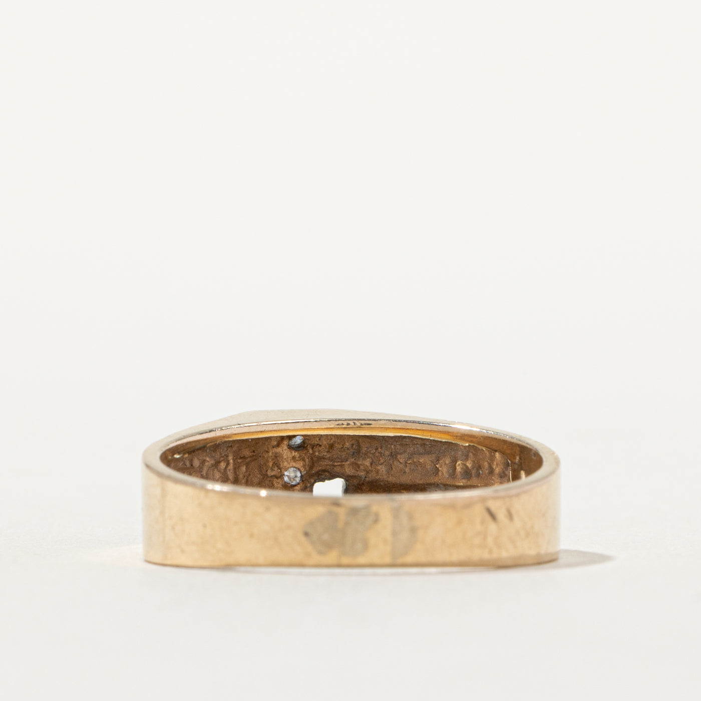 10k Diamond "J" Initial Ring | SZ 7.25