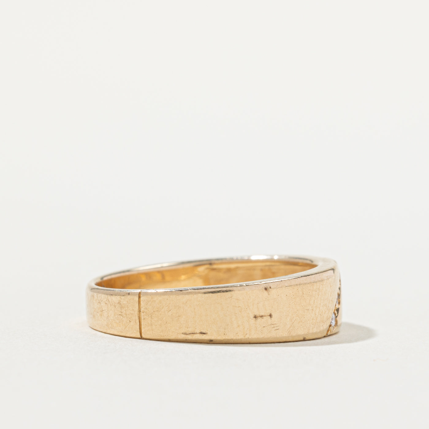 10k Diamond Double Diagonal Row Band | SZ 8