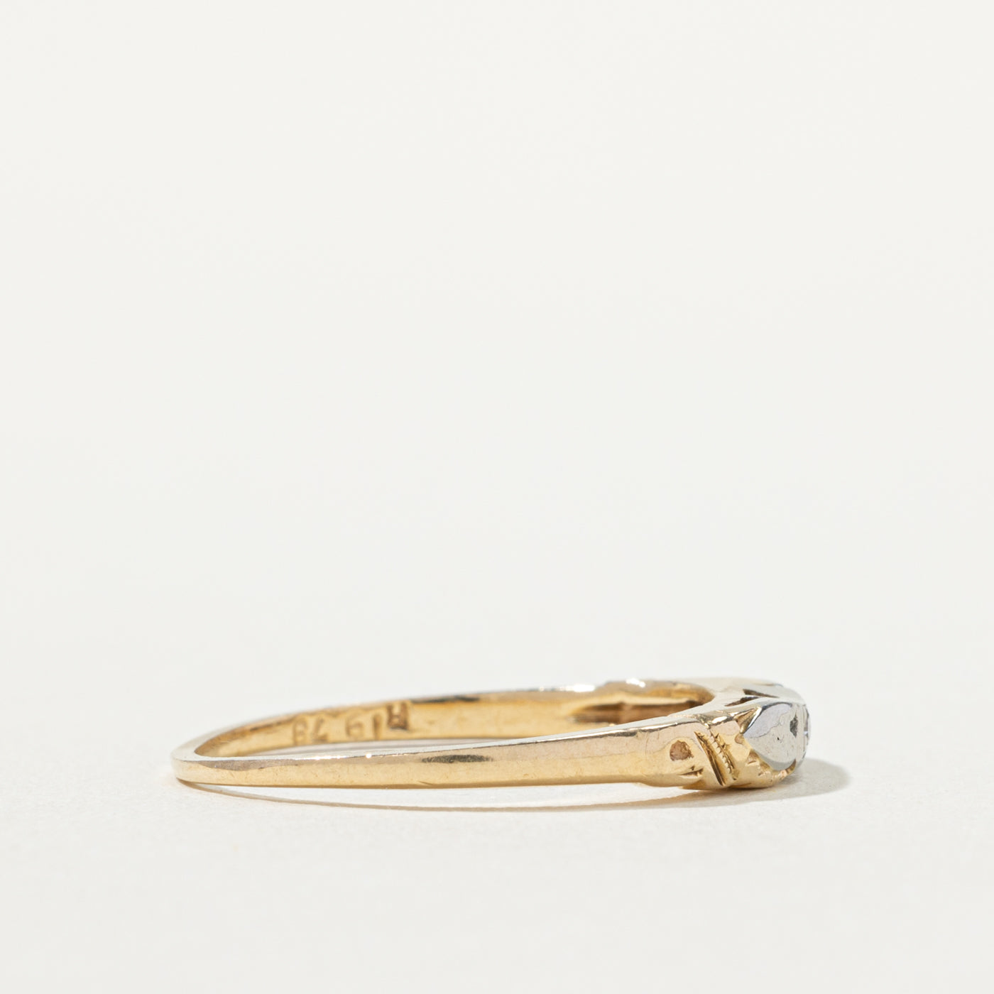 14 Two Stone Textured Contour Ring | 2.35mm | SZ 7