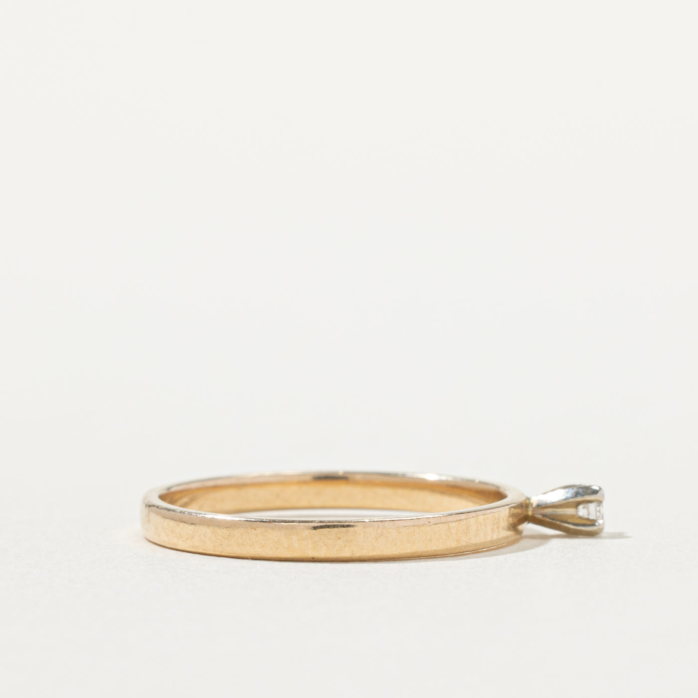 14k High Set Diamond Petite Ring | SZ 5.5