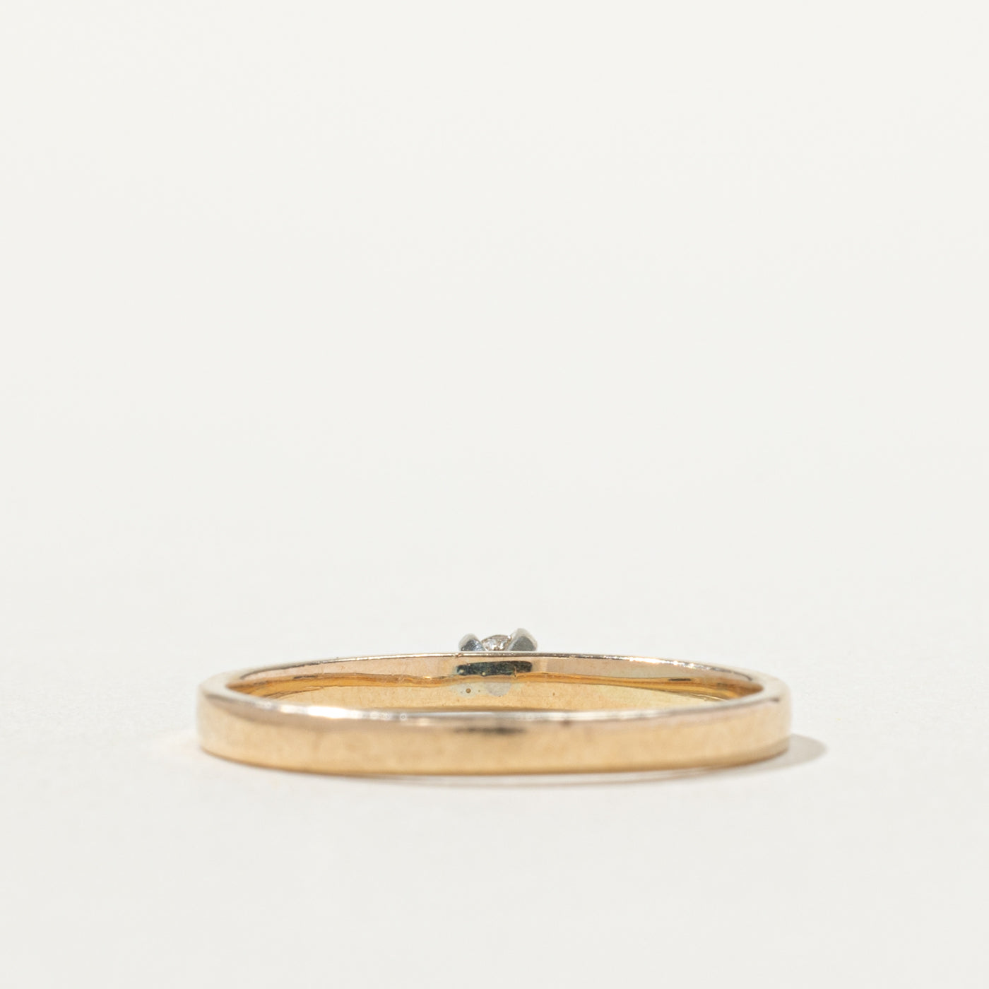 14k High Set Diamond Petite Ring | SZ 5.5
