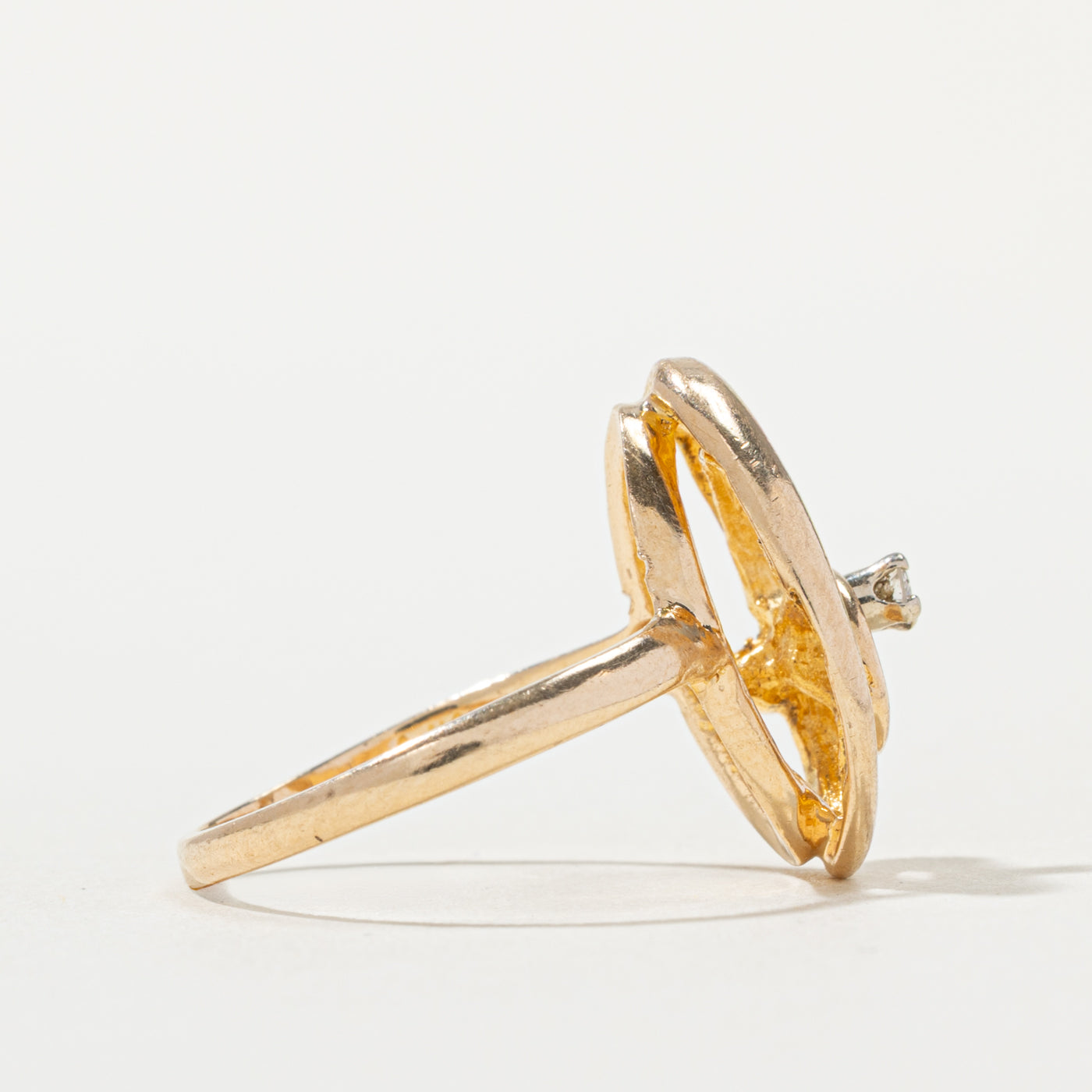 14k Diamond Ovals Ring | SZ 5.75
