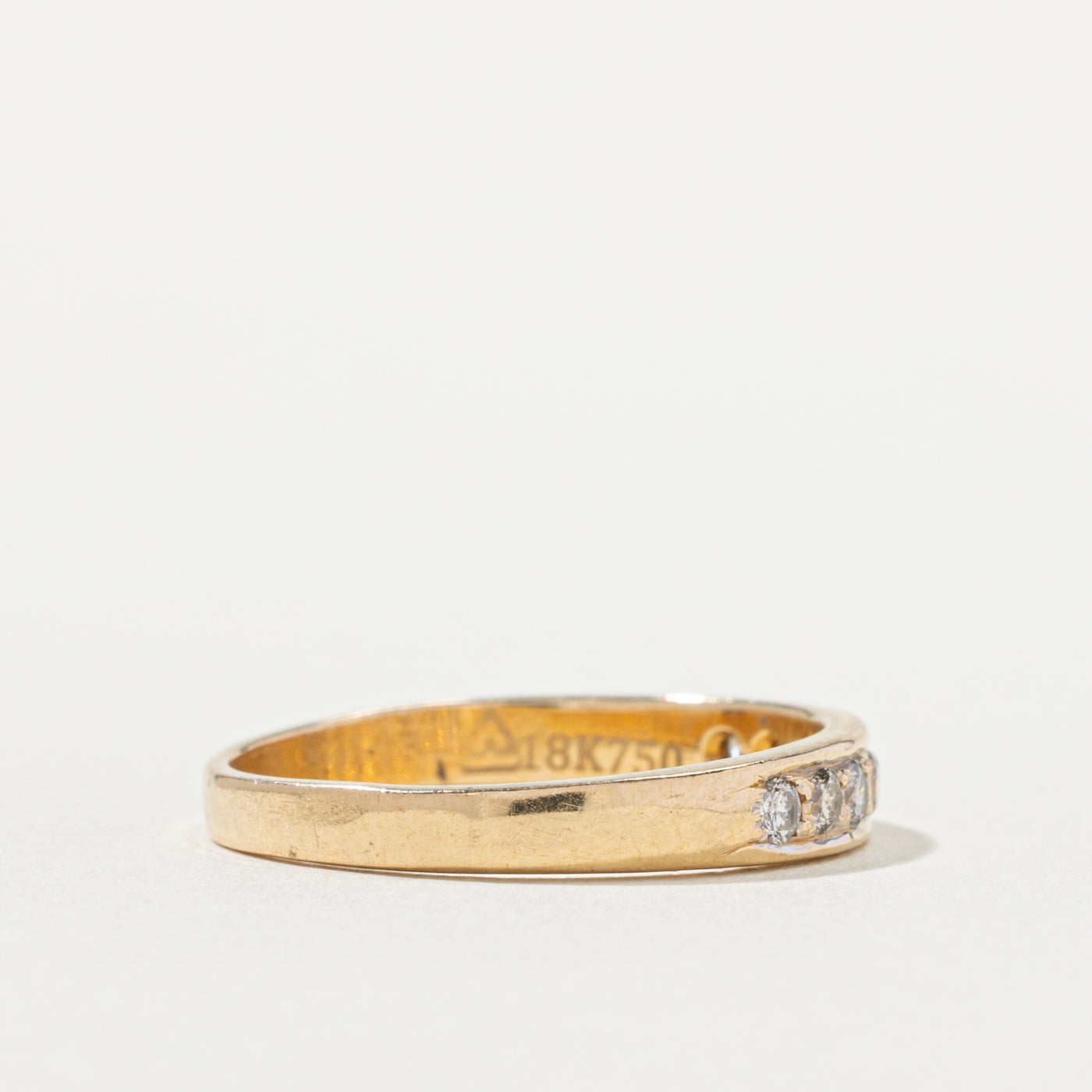 18k Semi Eternity Diamond Band | 3.5mm | SZ 7