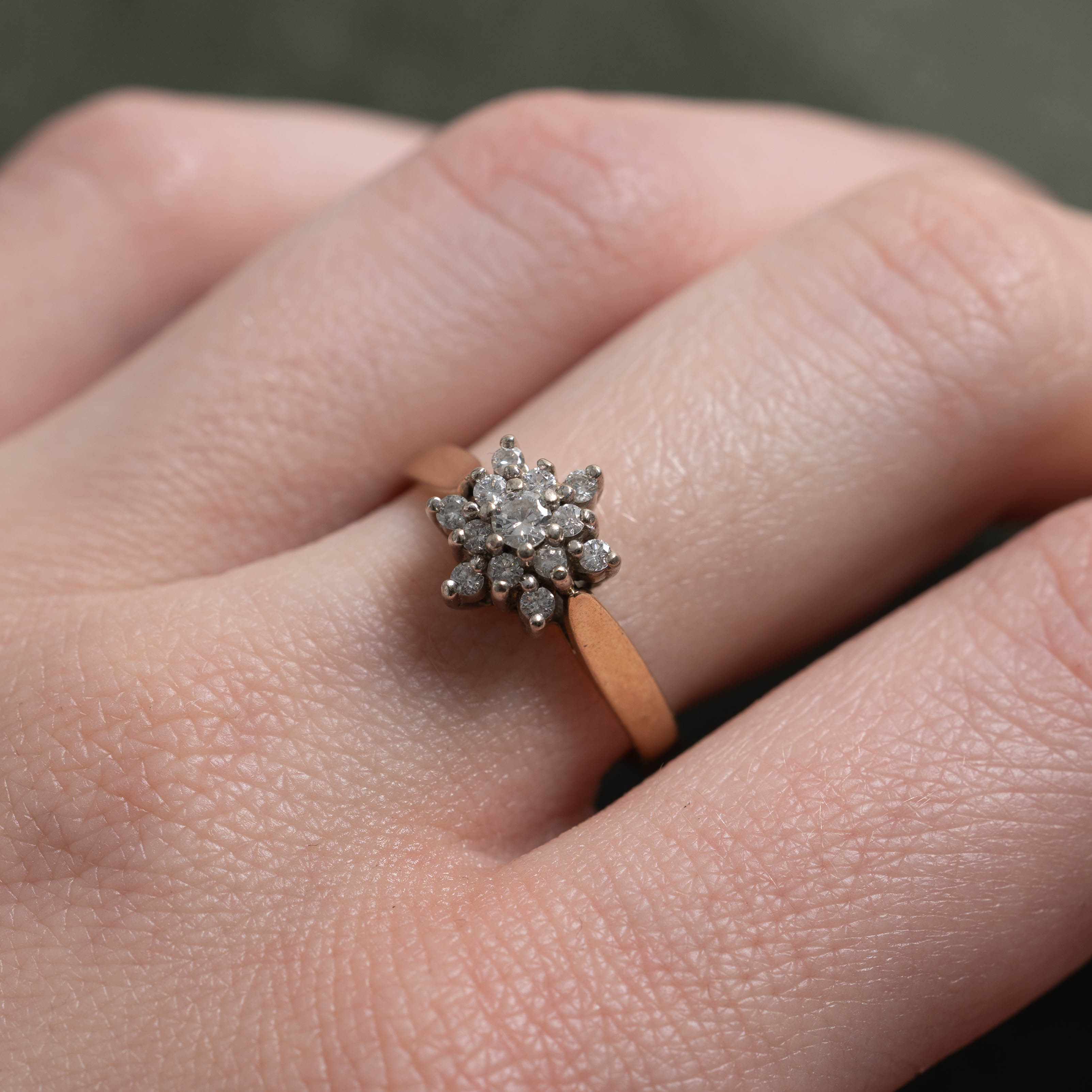 10k Diamond Snowflake Cluster Ring | SZ 6.25