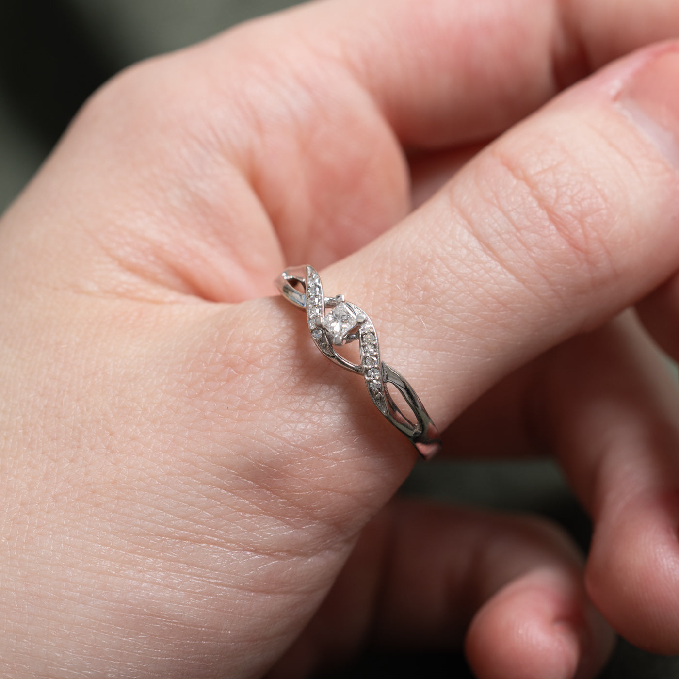 Bague torsadée en diamant | Taille 10.0