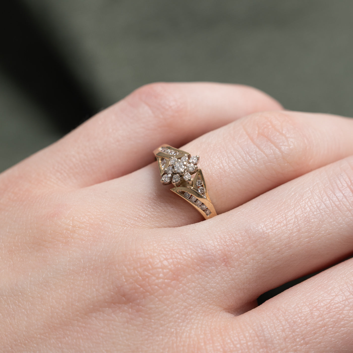 Diamond Floral Cluster Ring | SZ 5.5