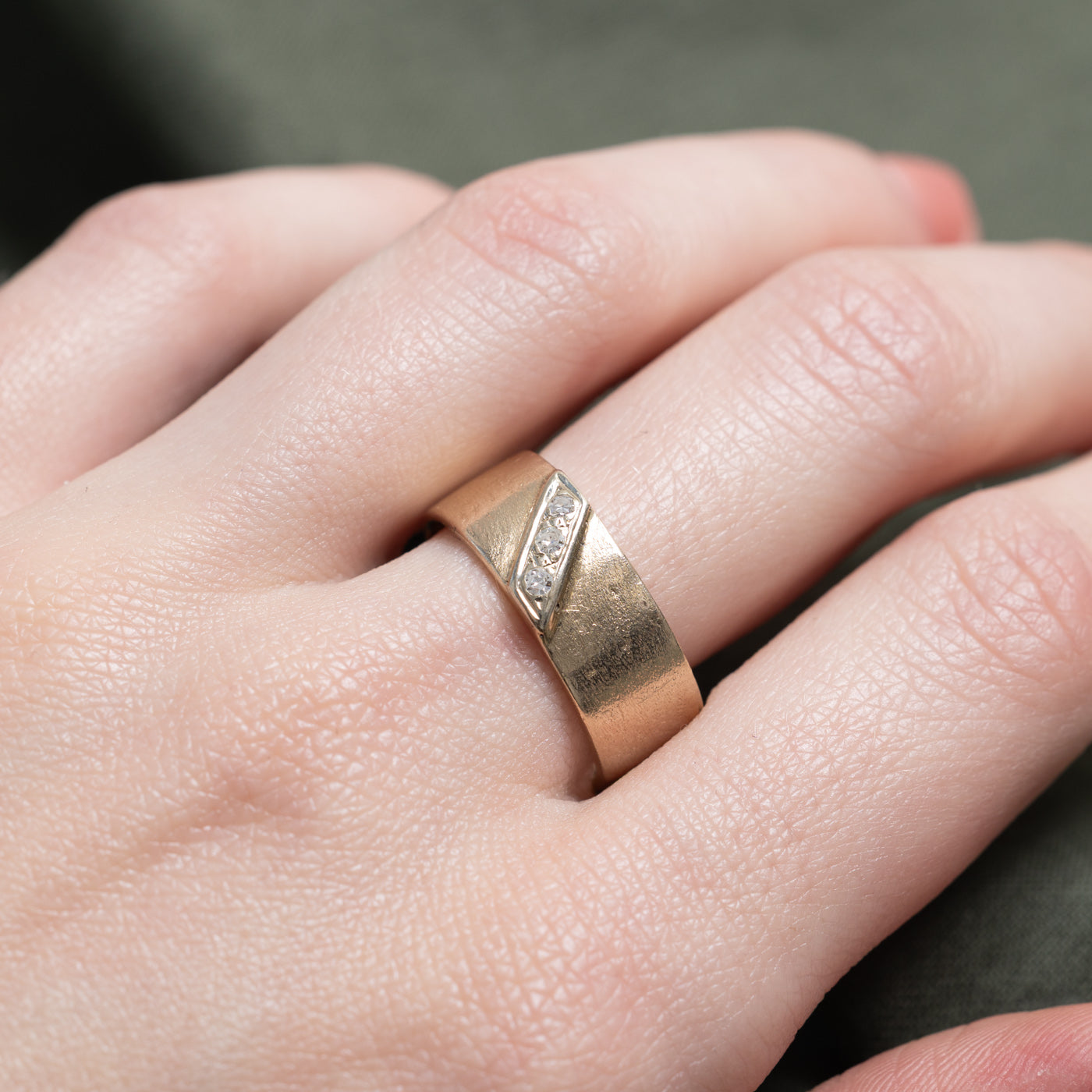 Diagonal Diamond Row Band | SZ 8.5