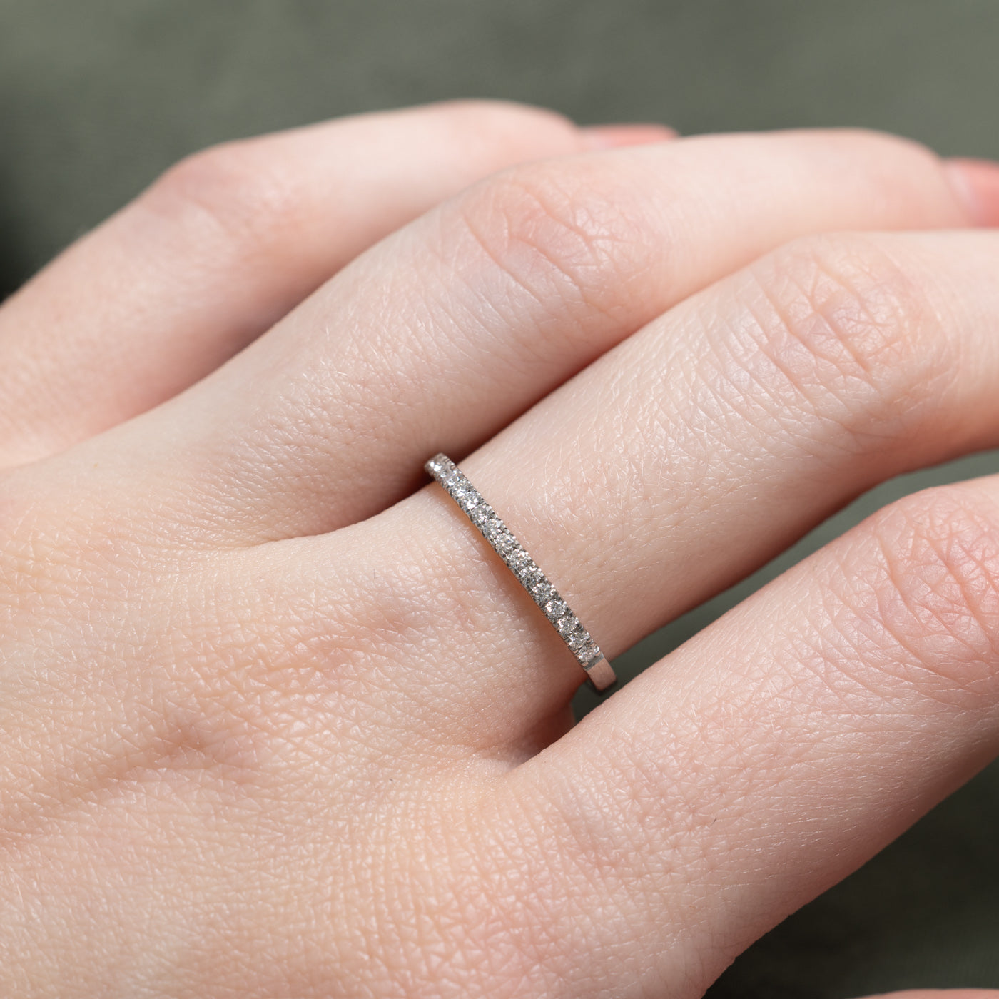 Platinum Semi Eternity Diamond Band | SZ 5.75