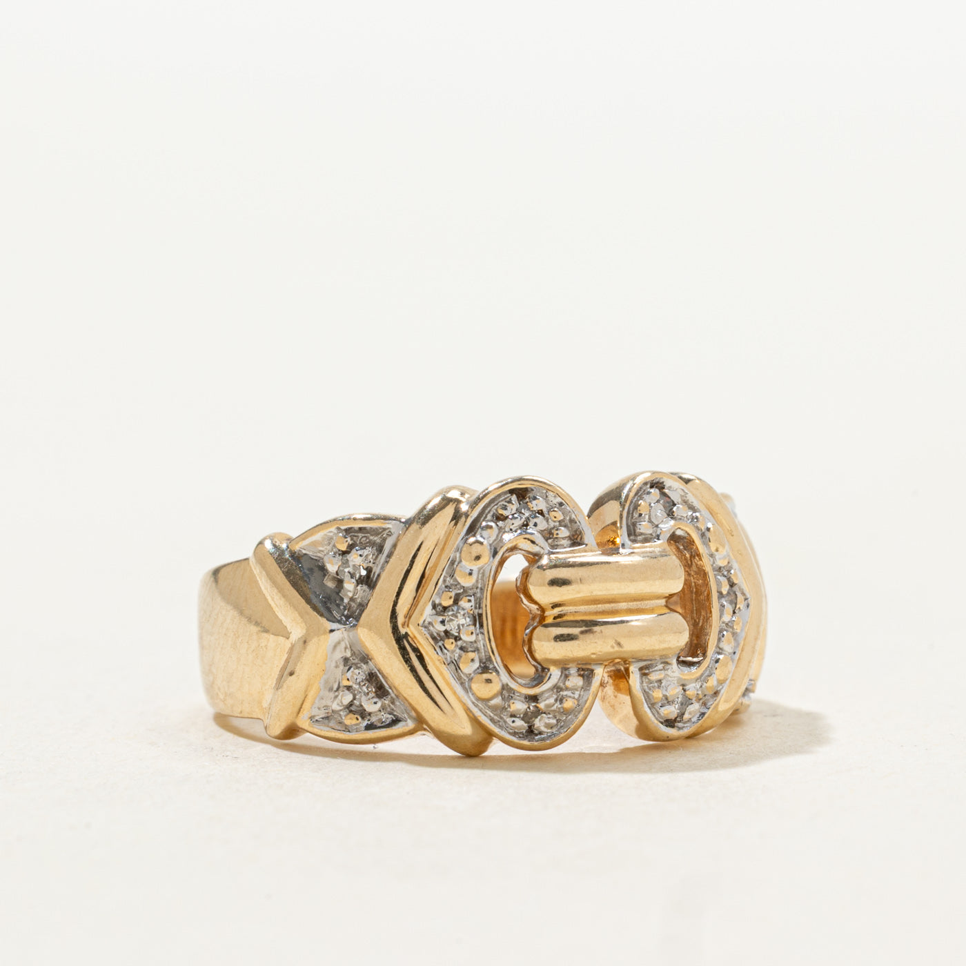 Diamond Chain Link Buckle Ring | SZ 6.5
