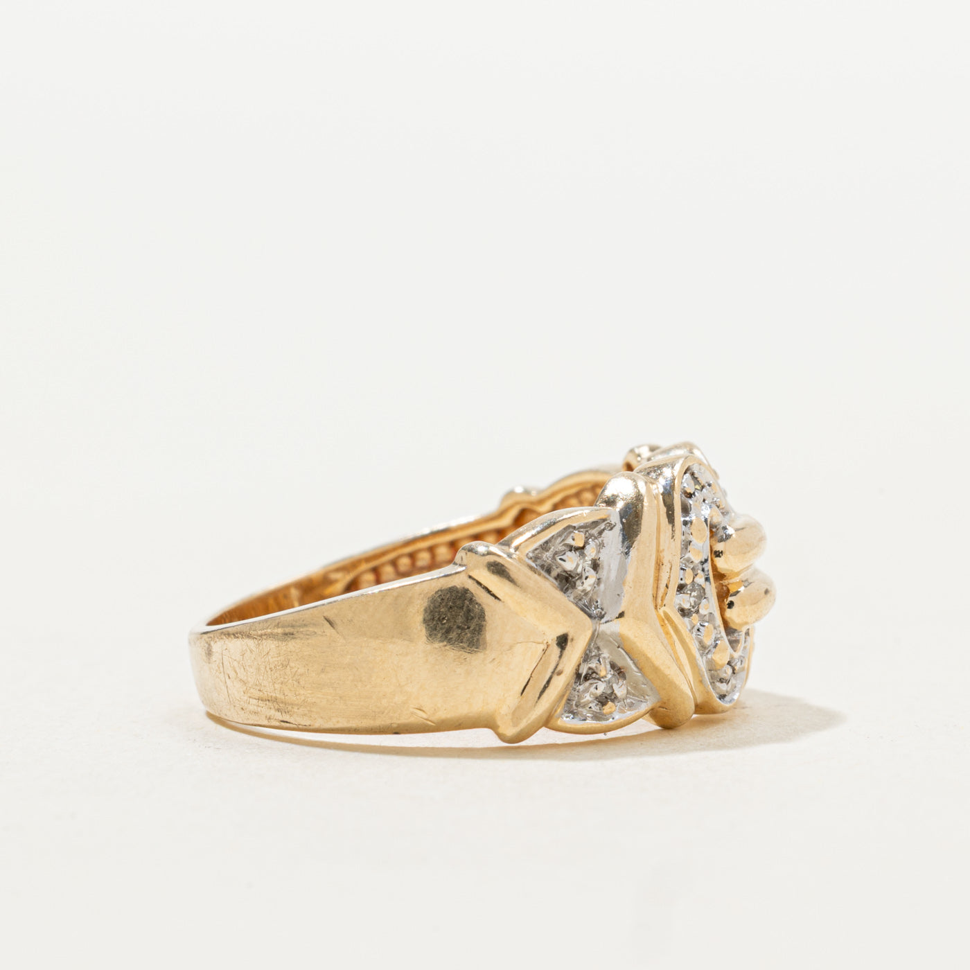 Diamond Chain Link Buckle Ring | SZ 6.5