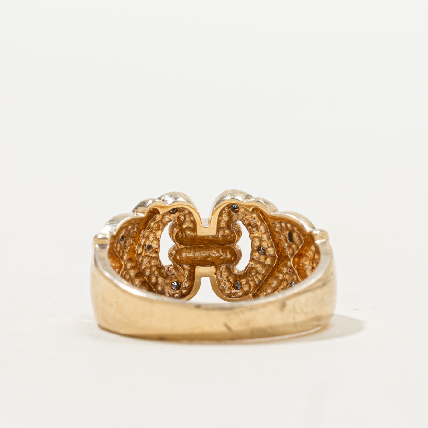 Diamond Chain Link Buckle Ring | SZ 6.5