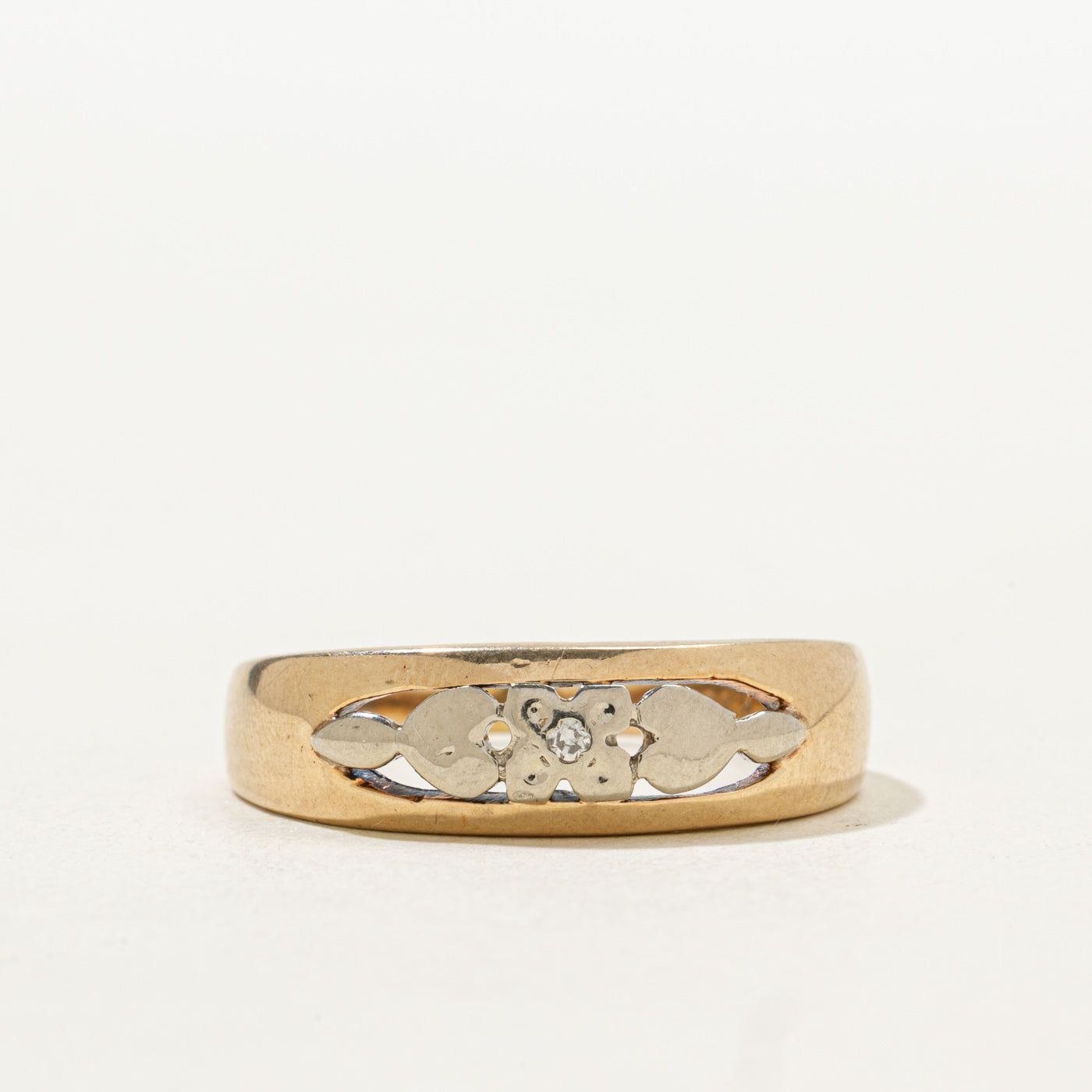 Bague rétro en diamant taille simple | Taille 10,75