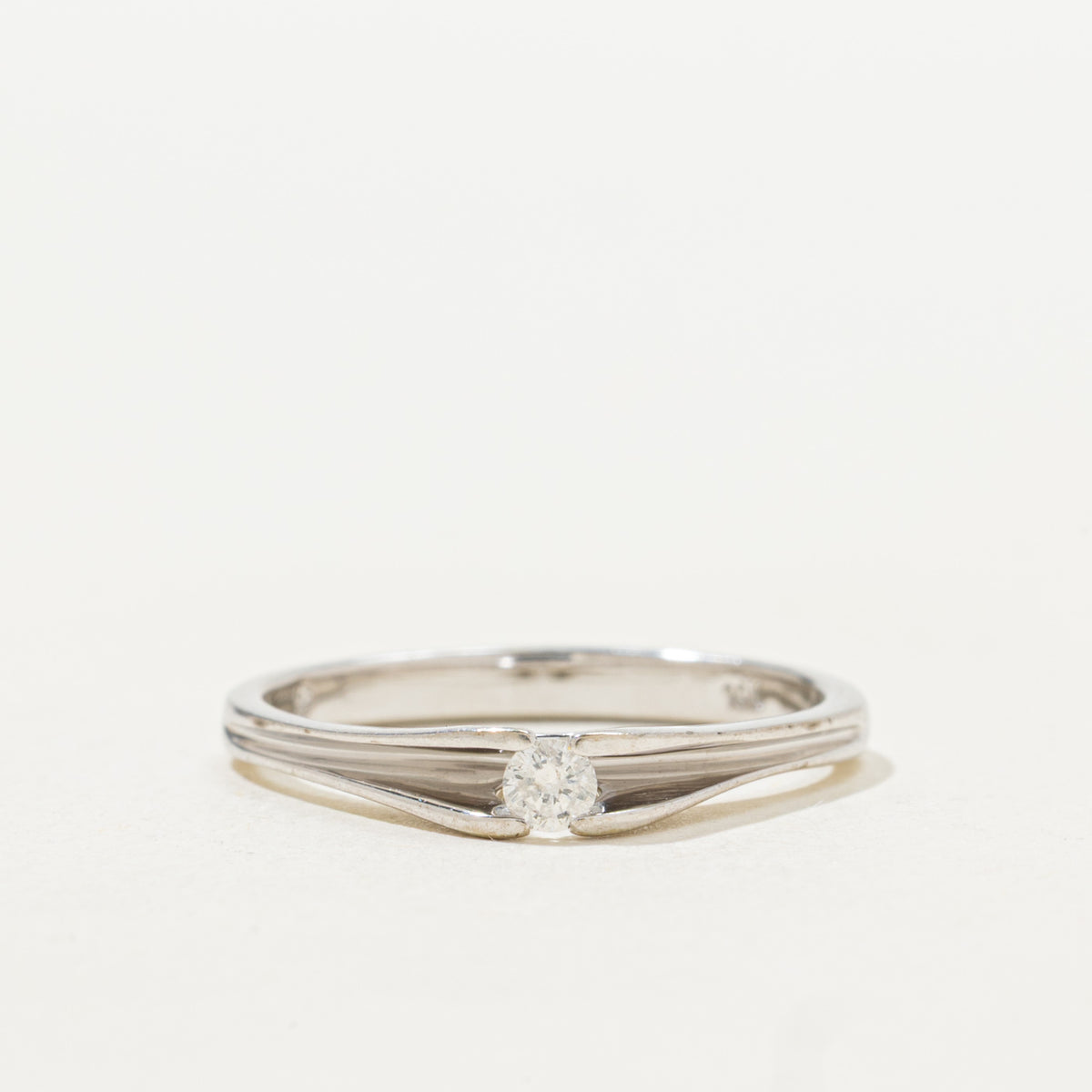 High Set Solitaire Diamond Ring | SZ 6.75