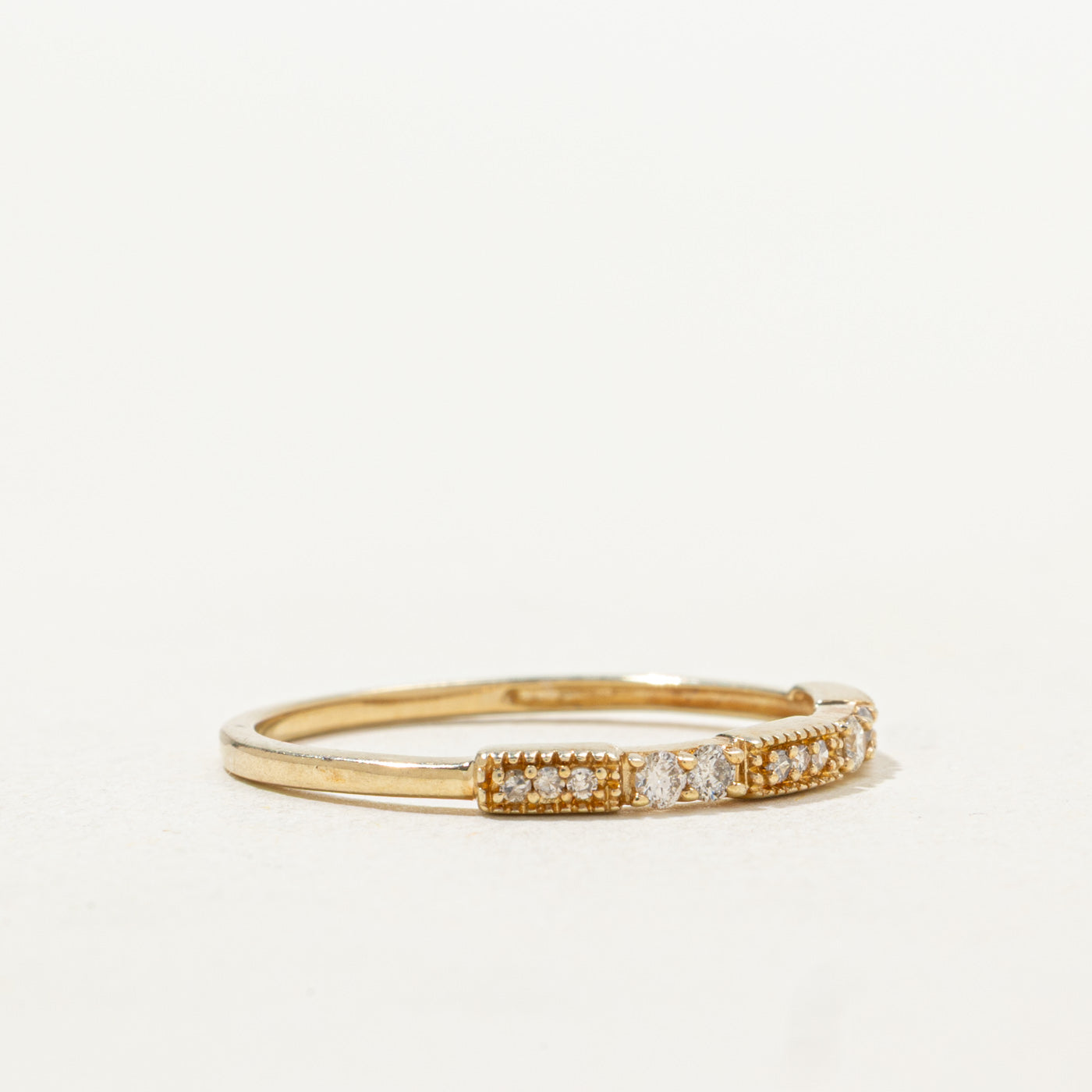 Semi Eternity Diamond Milgrain Band | SZ 7.0