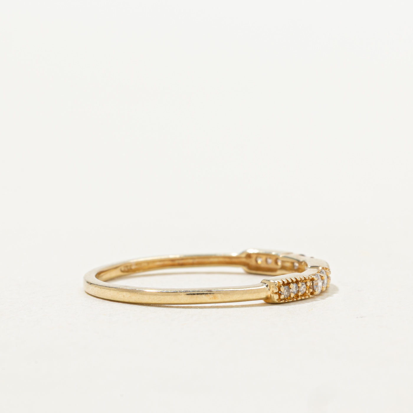 Semi Eternity Diamond Milgrain Band | SZ 7.0