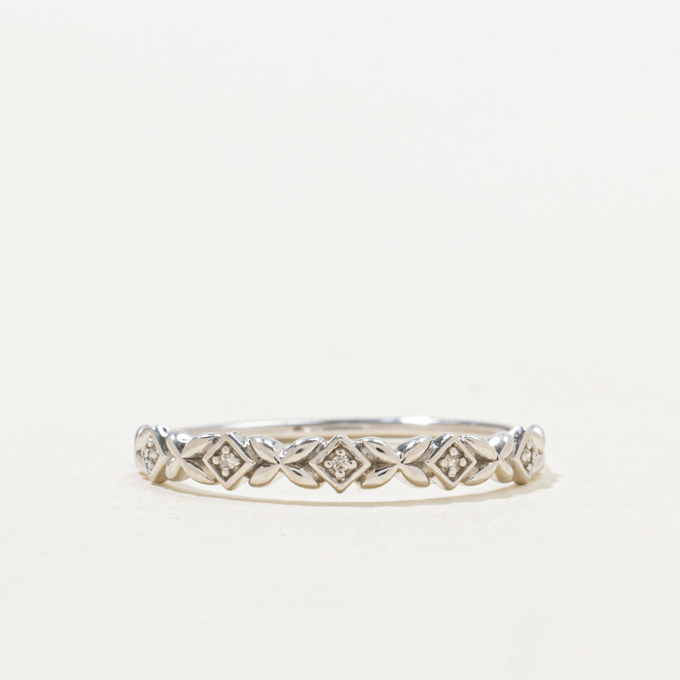 Diamond Accent Floral Design Band | SZ 7.25