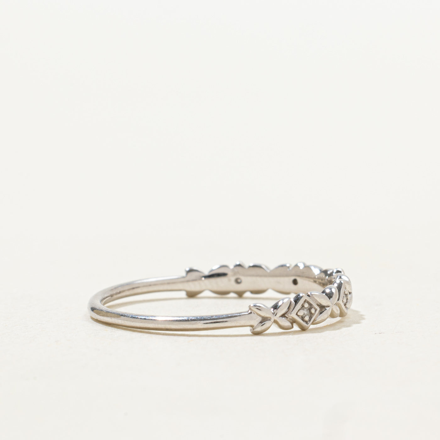 Diamond Accent Floral Design Band | SZ 7.25