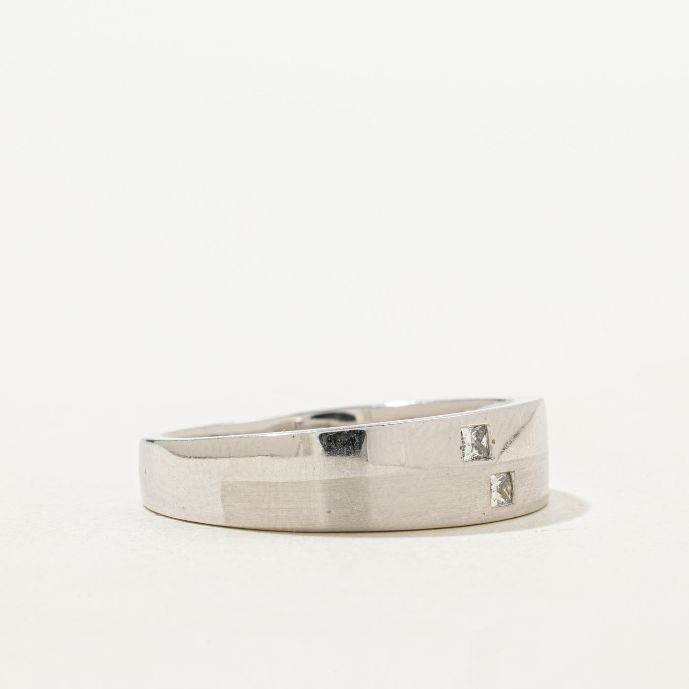 Two Stone Princess Cut Diamond Band | SZ 10.5
