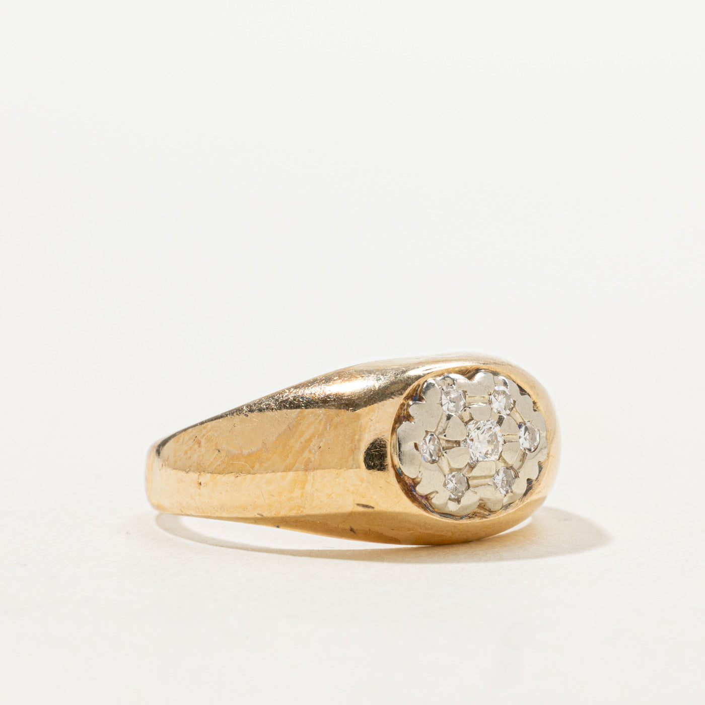 Bague diamant illusion style milieu du siècle | Taille 10,75
