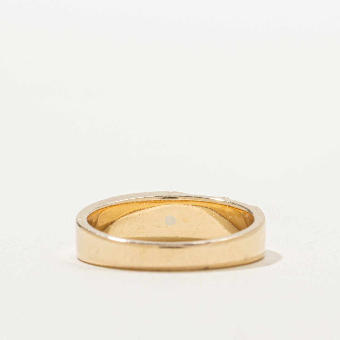 14k Diamond Scrollwork Embossed Band | SZ 6.5