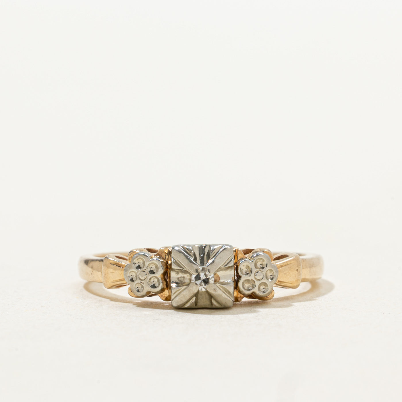 Bague diamant illusion style milieu du siècle | Taille 7,25