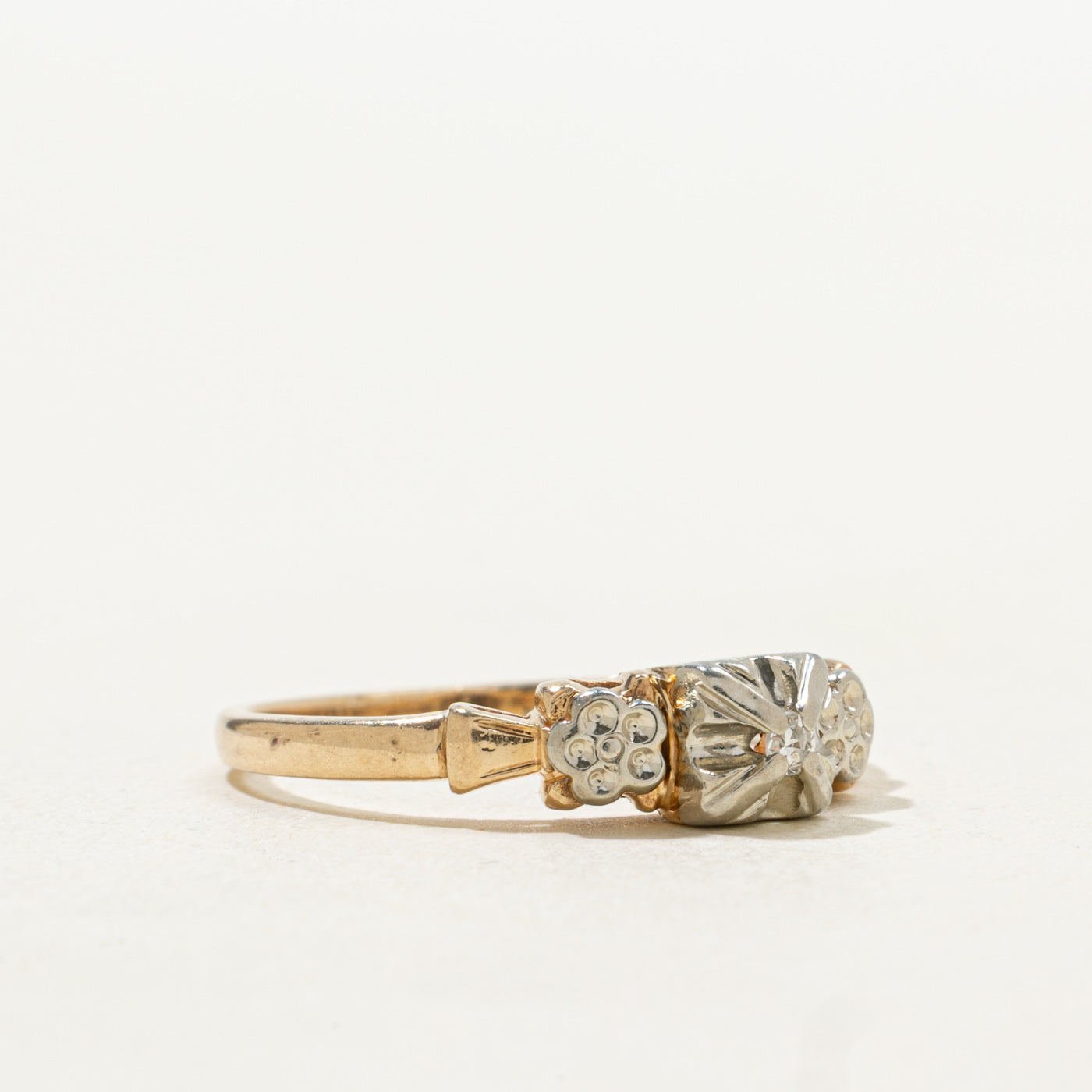Bague diamant illusion style milieu du siècle | Taille 7,25