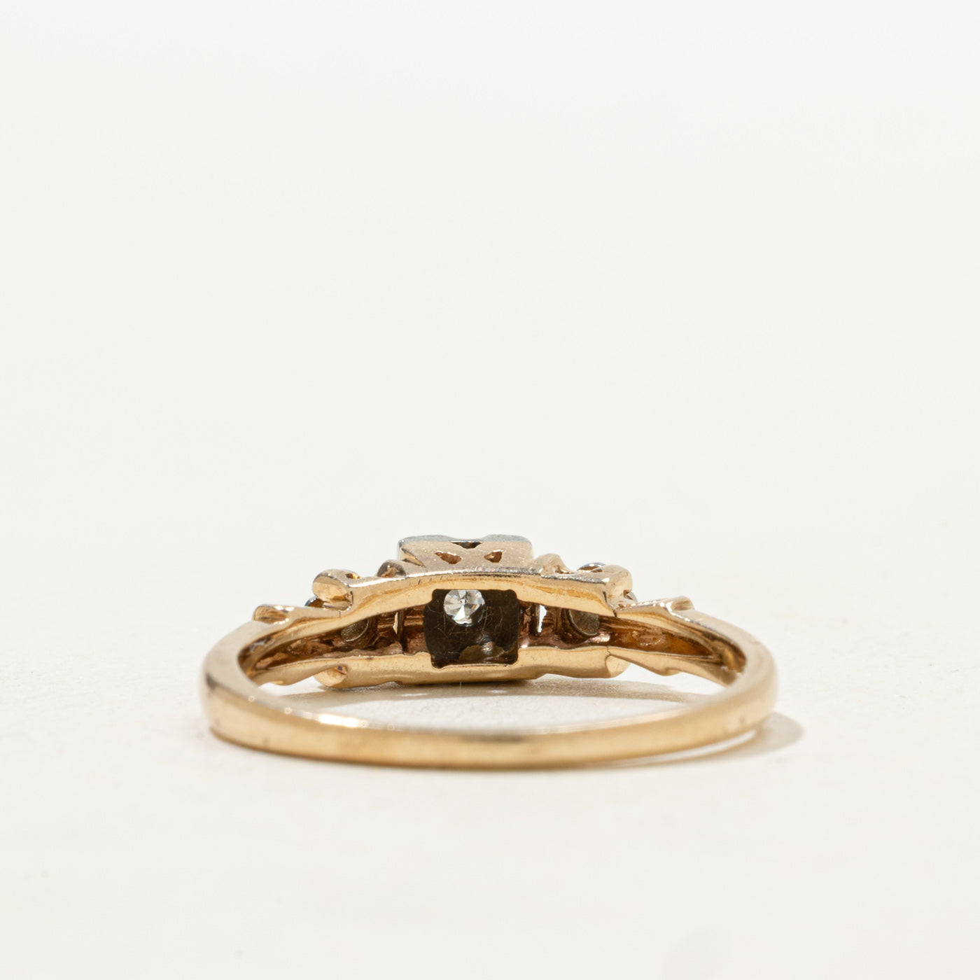 Bague diamant illusion style milieu du siècle | Taille 7,25